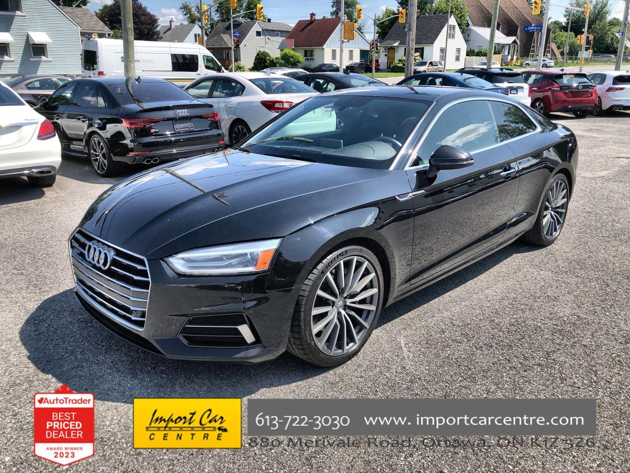 Used 2019 Audi A5 45 Progressiv ALLOYS, LEATHER, ROOF, NAVI for sale in Ottawa, ON