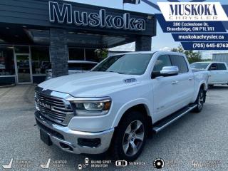 This RAM 1500 LARAMIE, with a Regular Unleaded V-8 5.7 L/345 engine, features a 8-Speed Automatic w/OD transmission, and generates 21 highway/15 city L/100km. Find this vehicle with only 135621 kilometers!  RAM 1500 LARAMIE Options: This RAM 1500 LARAMIE offers a multitude of options. Technology options include: 2 LCD Monitors In The Front, 8.4 Touchscreen Display, 8.4 Touchscreen, AM/FM/Satellite w/Seek-Scan, Clock, Speed Compensated Volume Control, Aux Audio Input Jack, Steering Wheel Controls, Voice Activation, Radio Data System and External Memory Control, GPS Antenna Input.  Safety options include Tailgate/Rear Door Lock Included w/Power Door Locks, Variable Intermittent Wipers, 2 LCD Monitors In The Front, Power Door Locks w/Autolock Feature, Airbag Occupancy Sensor.  Visit Us: Find this RAM 1500 LARAMIE at Muskoka Chrysler today. We are conveniently located at 380 Ecclestone Dr Bracebridge ON P1L1R1. Muskoka Chrysler has been serving our local community for over 40 years. We take pride in giving back to the community while providing the best customer service. We appreciate each and opportunity we have to serve you, not as a customer but as a friend