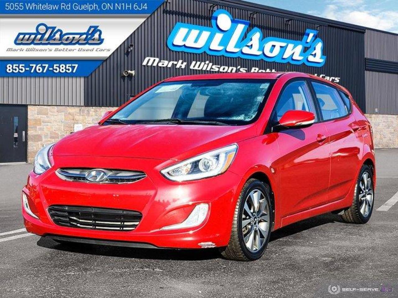Used 2016 Hyundai Accent GLS Hatchback, Auto, Sunroof, Heated Seats, Auto Climate, Bluetooth, New Tires & Brakes ! for sale in Guelph, ON