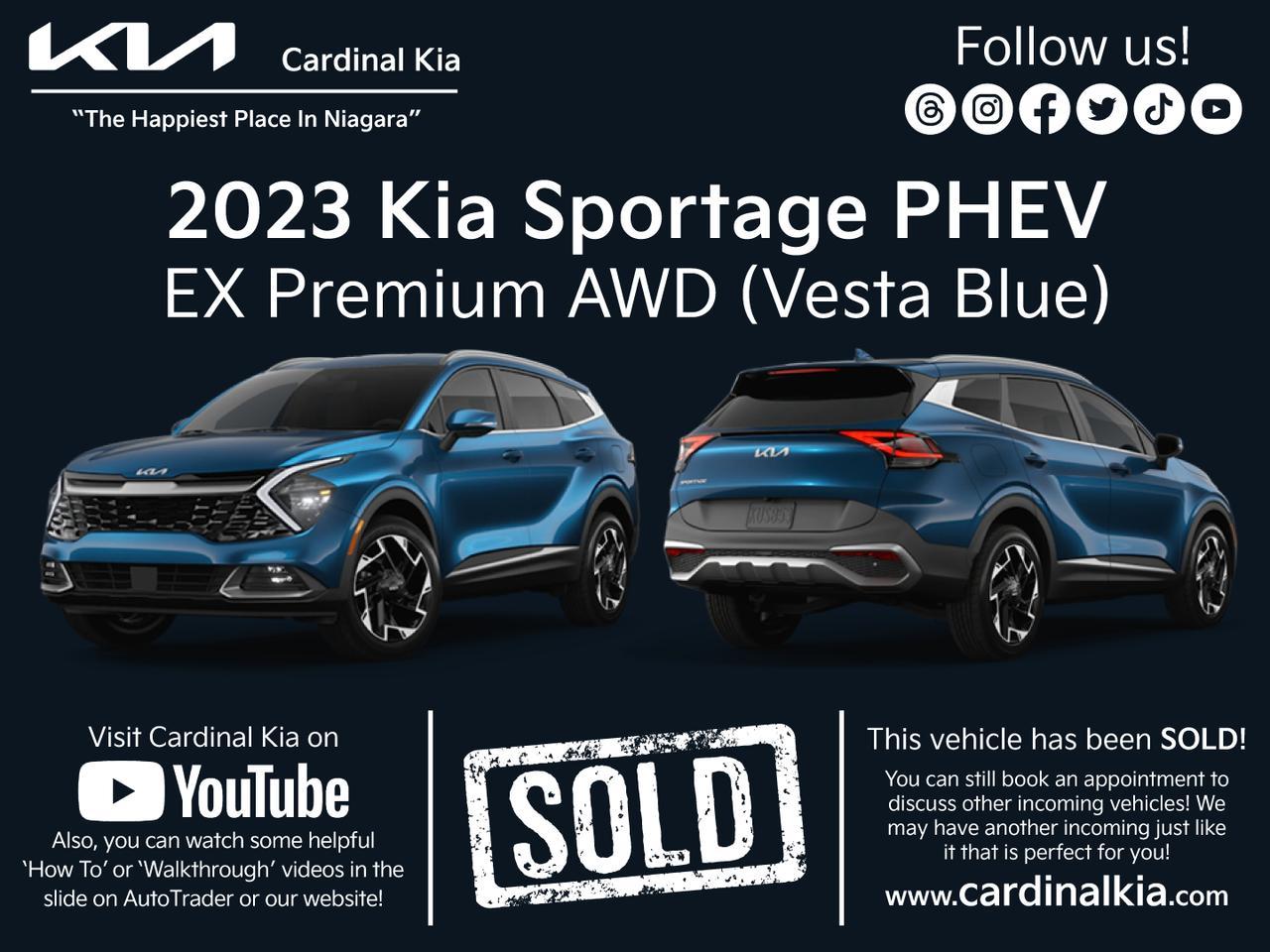 New 2023 Kia Sportage PHEV EX PREMIUM for sale in Niagara Falls, ON