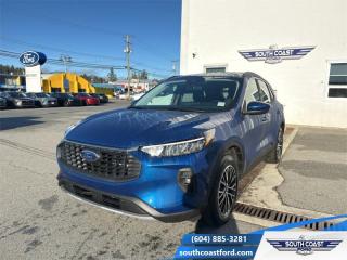 <b>Hybrid,  Navigation,  Heated Seats,  Adaptive Cruise Control,  Remote Start!</b><br> <br>   With an interior that easily adapts to your needs this 2023 Ford Escape is the perfect partner for the spontaneous adventurer. <br> <br>This Ford Escape was built for an active lifestyle and offers plenty of options for you to hit the road in your own individual style. Whether you need a family SUV for soccer practice, a capable adventure vehicle, or both, the versatile Ford Escape has you covered. Built for those who live on the go, the 2023 Ford Escape is made to be unstoppable.<br> <br> This atlas blue metallic SUV  has a cvt transmission and is powered by a  210HP 2.5L 4 Cylinder Engine.<br> <br> Our Escapes trim level is PHEV. With an extremely efficient yet potent plug-in hybrid powertrain with fast charging, this Escape PHEV features heated front seats with ActiveX synthetic leather upholstery, a heated leatherette steering wheel, adaptive cruise control, remote engine start, and an upgraded 13.2-inch infotainment system now with an integrated navigation system, along with wireless Apple CarPlay and Android Auto. Safety technology also receives an upgrade, with reverse parking sensors, intersection assist and evasive steering assist, along with blind spot monitoring, lane departure warning with lane keeping assist, front and rear collision mitigation, and driver monitoring alert. Additional features include power heated side mirrors, front fog lamps, roof rack rails, and so much more. This vehicle has been upgraded with the following features: Hybrid,  Navigation,  Heated Seats,  Adaptive Cruise Control,  Remote Start,  Android Auto,  Power Liftgate. <br><br> View the original window sticker for this vehicle with this url <b><a href=http://www.windowsticker.forddirect.com/windowsticker.pdf?vin=1FMCU0E1XPUB04531 target=_blank>http://www.windowsticker.forddirect.com/windowsticker.pdf?vin=1FMCU0E1XPUB04531</a></b>.<br> <br>To apply right now for financing use this link : <a href=https://www.southcoastford.com/financing/ target=_blank>https://www.southcoastford.com/financing/</a><br><br> <br/> Weve discounted this vehicle $639. Total  cash rebate of $8500 is reflected in the price. Credit includes $8,500 Delivery Allowance.  7.49% financing for 84 months. <br> Buy this vehicle now for the lowest bi-weekly payment of <b>$291.90</b> with $0 down for 84 months @ 7.49% APR O.A.C. ( Plus applicable taxes -  $595 Administration Fee included    / Total Obligation of $53127  ).  Incentives expire 2024-05-31.  See dealer for details. <br> <br>Call South Coast Ford Sales or come visit us in person. Were convenient to Sechelt, BC and located at 5606 Wharf Avenue. and look forward to helping you with your automotive needs. <br><br> Come by and check out our fleet of 20+ used cars and trucks and 110+ new cars and trucks for sale in Sechelt.  o~o