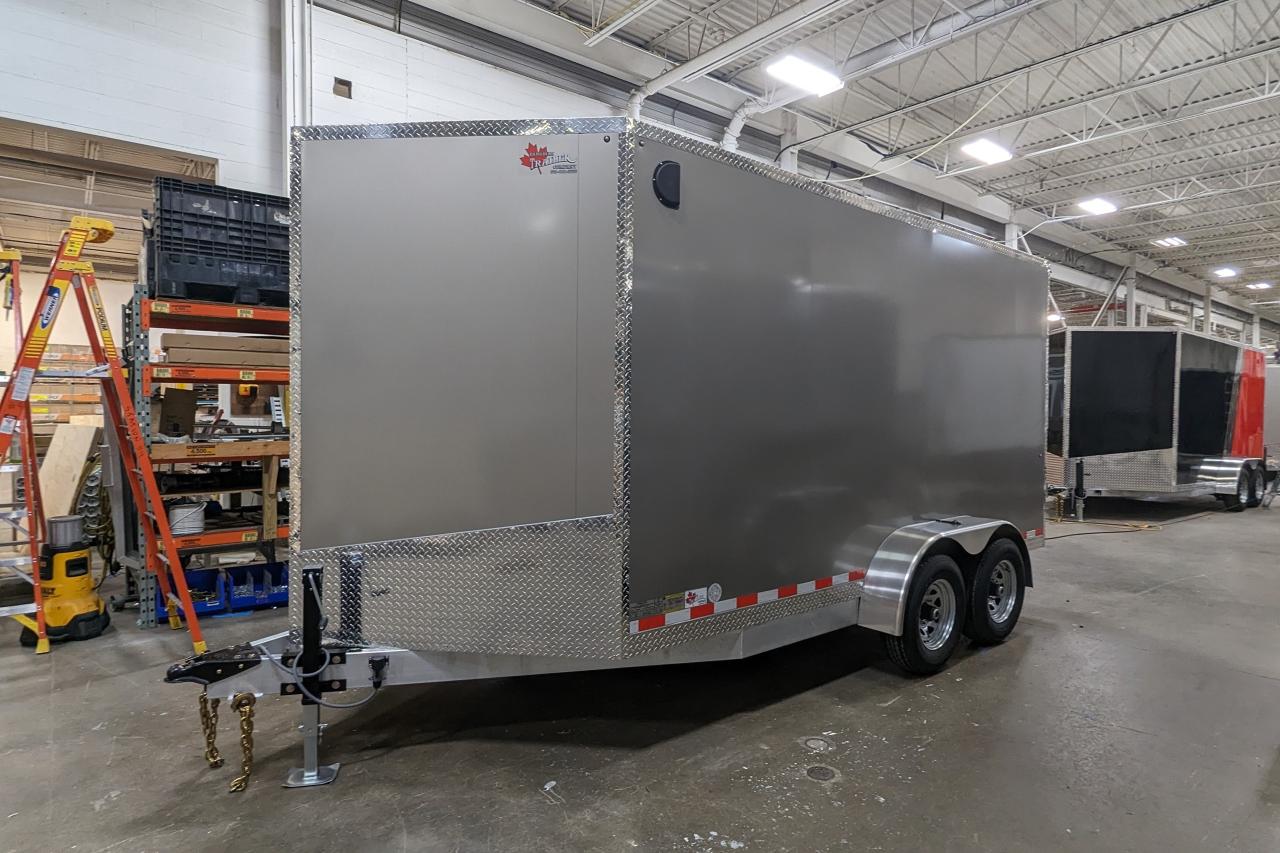 2023 Canadian Trailer Company 7x14 V Nose Cargo Trailer Aluminum Tandem Axle Photo12