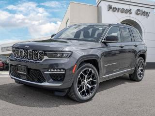 <b>Hybrid,  Massage Seats,  360 Camera,  Sunroof,  Leather Seats!</b><br> <br>   This all-new Jeep Grand Cherokee 4xe provides comfy seating, and easily masters both off-road trails and daily commutes alike. <br> <br>This hybrid Jeep Grand Cherokee 4xe is second to none when it comes to efficiency, safety, and capability. Improving on its legendary design with exceptional materials and elevated craftsmanship, this Cherokee 4xe creates an unforgettable driving experience. With plenty of room for your adventure gear, enough seats for your whole family and incredible off-road capability, this 2023 Jeep Grand Cherokee 4xe has you covered! <br> <br> This baltic gray SUV  has an automatic transmission and is powered by a  2.0L I4 16V GDI DOHC Turbo Hybrid engine.<br> <br> Our Grand Cherokee 4xes trim level is Summit Reserve. Sitting atop the Cherokee 4xe hill, this Summit Reserve trim is fully loaded with ventilated and heated Nappa leather seats with massage function and lumbar support, a comprehensive 360 camera system, tri-zone climate control, interior active noise control express open/close sunroof with a power shade, Class IV towing equipment including a hitch, trailer wiring harness and trailer sway control, adaptive suspension with automatic height adjustment, unique exterior styling, and a punchy powertrain. This package is further sweetened with a heated leather steering wheel, proximity keyless entry with push-button start, a power liftgate, and a 10.1-inch screen infotainment screen bundled with 4G LTE Wi-Fi hotspot access, smartphone connectivity, turn-by-turn navigation, and a 10-speaker Alpine audio system. Safety on the road is assured with blind spot detection, adaptive cruise control, lane keeping assist, lane departure warning, collision mitigation, and parking sensors. Additional features include LED lights, illuminated cupholders, automatic high beams, and so much more. This vehicle has been upgraded with the following features: Hybrid,  Massage Seats,  360 Camera,  Sunroof,  Leather Seats,  Cooled Seats,  Tow Package. <br><br> View the original window sticker for this vehicle with this url <b><a href=http://www.chrysler.com/hostd/windowsticker/getWindowStickerPdf.do?vin=1C4RJYE65P8837094 target=_blank>http://www.chrysler.com/hostd/windowsticker/getWindowStickerPdf.do?vin=1C4RJYE65P8837094</a></b>.<br> <br>To apply right now for financing use this link : <a href=https://www.forestcitydodge.ca/finance-center/ target=_blank>https://www.forestcitydodge.ca/finance-center/</a><br><br> <br/> Weve discounted this vehicle $1511. 6.99% financing for 96 months.  Incentives expire 2023-10-02.  See dealer for details. <br> <br><br> Forest City Dodge proudly serves clients in London ON, St. Thomas ON, Woodstock ON, Tilsonburg ON, Strathroy ON, and the surrounding areas. Formerly known as Southwest Chrysler, Forest City Dodge has become a local automotive leader that takes pride in providing a transparent car buying experience and exceptional customer service throughout the dealership. </br>

<br> If you are looking to finance a vehicle, our finance department are seasoned professionals in ensuring that you get financing options that fits your budget and lifestyle. Regardless of your credit situation, our finance team will work hard to get you approved for a vehicle youre comfortable with in no time. We also offer a dedicated service department thats always ready to attend your needs. Our factory trained technicians will help keep your vehicle in the best shape possible so that your vehicle gets the most out of its lifespan. </br>

<br> We have a strong and committed team with many years of experience satisfying our customers needs. Feel free to browse our inventory online, request more information about our vehicles, or inquire about financing. Visit us today at or contact us now with any questions or concerns! </br>
<br> Come by and check out our fleet of 80+ used cars and trucks and 200+ new cars and trucks for sale in London.  o~o