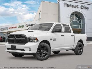 <b>Aluminum Wheels,  Heavy Duty Suspension,  Tow Package,  Power Mirrors,  Rear Camera!</b><br> <br>   This Ram 1500 Classic is a top contender in the full-size pickup segment thanks to a winning combination of a strong powertrain, a smooth ride and a well-trimmed cabin. <br> <br>The reasons why this Ram 1500 Classic stands above its well-respected competition are evident: uncompromising capability, proven commitment to safety and security, and state-of-the-art technology. From its muscular exterior to the well-trimmed interior, this 2023 Ram 1500 Classic is more than just a workhorse. Get the job done in comfort and style while getting a great value with this amazing full-size truck. <br> <br> This bright white Crew Cab 4X4 pickup   has an automatic transmission and is powered by a  3.6L V6 24V MPFI DOHC engine.<br> <br> Our 1500 Classics trim level is Express. This Ram 1500 Express features upgraded aluminum wheels, front fog lamps and USB connectivity, along with a great selection of standard features such as class II towing equipment including a hitch, wiring harness and trailer sway control, heavy-duty suspension, cargo box lighting, and a locking tailgate. Additional features include heated and power adjustable side mirrors, UCconnect 3, cruise control, air conditioning, vinyl floor lining, and a rearview camera. This vehicle has been upgraded with the following features: Aluminum Wheels,  Heavy Duty Suspension,  Tow Package,  Power Mirrors,  Rear Camera. <br><br> View the original window sticker for this vehicle with this url <b><a href=http://www.chrysler.com/hostd/windowsticker/getWindowStickerPdf.do?vin=3C6RR7KG9PG581026 target=_blank>http://www.chrysler.com/hostd/windowsticker/getWindowStickerPdf.do?vin=3C6RR7KG9PG581026</a></b>.<br> <br>To apply right now for financing use this link : <a href=https://www.forestcitydodge.ca/finance-center/ target=_blank>https://www.forestcitydodge.ca/finance-center/</a><br><br> <br/> Weve discounted this vehicle $970. 6.99% financing for 96 months.  Incentives expire 2023-10-02.  See dealer for details. <br> <br><br> Forest City Dodge proudly serves clients in London ON, St. Thomas ON, Woodstock ON, Tilsonburg ON, Strathroy ON, and the surrounding areas. Formerly known as Southwest Chrysler, Forest City Dodge has become a local automotive leader that takes pride in providing a transparent car buying experience and exceptional customer service throughout the dealership. </br>

<br> If you are looking to finance a vehicle, our finance department are seasoned professionals in ensuring that you get financing options that fits your budget and lifestyle. Regardless of your credit situation, our finance team will work hard to get you approved for a vehicle youre comfortable with in no time. We also offer a dedicated service department thats always ready to attend your needs. Our factory trained technicians will help keep your vehicle in the best shape possible so that your vehicle gets the most out of its lifespan. </br>

<br> We have a strong and committed team with many years of experience satisfying our customers needs. Feel free to browse our inventory online, request more information about our vehicles, or inquire about financing. Visit us today at or contact us now with any questions or concerns! </br>
<br> Come by and check out our fleet of 80+ used cars and trucks and 200+ new cars and trucks for sale in London.  o~o