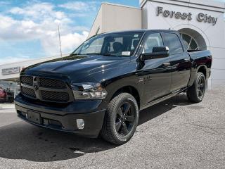 <b>Aluminum Wheels,  Proximity Key,  Heavy Duty Suspension,  Tow Package,  Power Mirrors!</b><br> <br>   Reliable, dependable, and innovative, this Ram 1500 Classic proves that it has what it takes to get the job done right. <br> <br>The reasons why this Ram 1500 Classic stands above its well-respected competition are evident: uncompromising capability, proven commitment to safety and security, and state-of-the-art technology. From its muscular exterior to the well-trimmed interior, this 2023 Ram 1500 Classic is more than just a workhorse. Get the job done in comfort and style while getting a great value with this amazing full-size truck. <br> <br> This diamond black Crew Cab 4X4 pickup   has an automatic transmission and is powered by a  5.7L V8 16V MPFI OHV engine.<br> <br> Our 1500 Classics trim level is SLT. This Ram 1500 SLT steps things up with upgraded aluminum wheels, proximity keyless entry, USB connectivity and exterior chrome styling, along with a great selection of standard features such as class II towing equipment including a hitch, wiring harness and trailer sway control, heavy-duty suspension, cargo box lighting, and a locking tailgate. Additional features include heated and power adjustable side mirrors, UCconnect 3, cruise control, air conditioning, vinyl floor lining, and a rearview camera. This vehicle has been upgraded with the following features: Aluminum Wheels,  Proximity Key,  Heavy Duty Suspension,  Tow Package,  Power Mirrors,  Rear Camera. <br><br> View the original window sticker for this vehicle with this url <b><a href=http://www.chrysler.com/hostd/windowsticker/getWindowStickerPdf.do?vin=1C6RR7LT9PS542442 target=_blank>http://www.chrysler.com/hostd/windowsticker/getWindowStickerPdf.do?vin=1C6RR7LT9PS542442</a></b>.<br> <br>To apply right now for financing use this link : <a href=https://www.forestcitydodge.ca/finance-center/ target=_blank>https://www.forestcitydodge.ca/finance-center/</a><br><br> <br/> Weve discounted this vehicle $970. 6.99% financing for 96 months.  Incentives expire 2023-10-02.  See dealer for details. <br> <br><br> Forest City Dodge proudly serves clients in London ON, St. Thomas ON, Woodstock ON, Tilsonburg ON, Strathroy ON, and the surrounding areas. Formerly known as Southwest Chrysler, Forest City Dodge has become a local automotive leader that takes pride in providing a transparent car buying experience and exceptional customer service throughout the dealership. </br>

<br> If you are looking to finance a vehicle, our finance department are seasoned professionals in ensuring that you get financing options that fits your budget and lifestyle. Regardless of your credit situation, our finance team will work hard to get you approved for a vehicle youre comfortable with in no time. We also offer a dedicated service department thats always ready to attend your needs. Our factory trained technicians will help keep your vehicle in the best shape possible so that your vehicle gets the most out of its lifespan. </br>

<br> We have a strong and committed team with many years of experience satisfying our customers needs. Feel free to browse our inventory online, request more information about our vehicles, or inquire about financing. Visit us today at or contact us now with any questions or concerns! </br>
<br> Come by and check out our fleet of 80+ used cars and trucks and 200+ new cars and trucks for sale in London.  o~o
