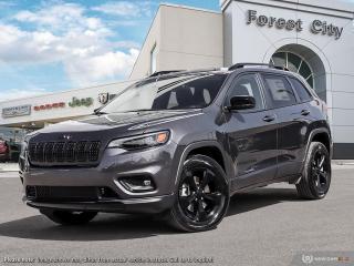 <b>Leather Seats,  Heated Seats,  Heated Steering Wheel,  Remote Start,  4G Wi-Fi!</b><br> <br>   Iconic Jeep styling takes a modern twist in the design of this spectacular 2023 Jeep Cherokee. <br> <br>With an exceptionally smooth ride and an award-winning interior, this Jeep Cherokee can take you anywhere in comfort and style. This Cherokee has a refined look without sacrificing its rugged presence. Experience the freedom of adventure and discover new territories with the unique and authentically crafted Jeep Cherokee. <br> <br> This granite SUV  has an automatic transmission and is powered by a  2.4L I4 16V MPFI SOHC engine.<br> <br> Our Cherokees trim level is Altitude. This Cherokee Altitude is decked with great standard features such as heated seats with premium leather upholstery, power adjustment and lumbar support, a heated leatherette-wrapped steering wheel, adaptive cruise control, dual-zone front automatic air conditioning, a power liftgate for rear cargo access, and an 8.4-inch infotainment screen powered by Uconnect 4C, with smartphone integration and LTE mobile internet hotspot access. Safety features include blind spot detection, lane keeping assist with lane departure warning, front and rear collision mitigation, forward collision warning with active braking, automated parking sensors, and a rearview camera.  This vehicle has been upgraded with the following features: Leather Seats,  Heated Seats,  Heated Steering Wheel,  Remote Start,  4g Wi-fi,  Adaptive Cruise Control,  Power Liftgate. <br><br> View the original window sticker for this vehicle with this url <b><a href=http://www.chrysler.com/hostd/windowsticker/getWindowStickerPdf.do?vin=1C4PJMMB2PD110470 target=_blank>http://www.chrysler.com/hostd/windowsticker/getWindowStickerPdf.do?vin=1C4PJMMB2PD110470</a></b>.<br> <br>To apply right now for financing use this link : <a href=https://www.forestcitydodge.ca/finance-center/ target=_blank>https://www.forestcitydodge.ca/finance-center/</a><br><br> <br/> Weve discounted this vehicle $708. 6.99% financing for 96 months.  Incentives expire 2023-10-02.  See dealer for details. <br> <br><br> Forest City Dodge proudly serves clients in London ON, St. Thomas ON, Woodstock ON, Tilsonburg ON, Strathroy ON, and the surrounding areas. Formerly known as Southwest Chrysler, Forest City Dodge has become a local automotive leader that takes pride in providing a transparent car buying experience and exceptional customer service throughout the dealership. </br>

<br> If you are looking to finance a vehicle, our finance department are seasoned professionals in ensuring that you get financing options that fits your budget and lifestyle. Regardless of your credit situation, our finance team will work hard to get you approved for a vehicle youre comfortable with in no time. We also offer a dedicated service department thats always ready to attend your needs. Our factory trained technicians will help keep your vehicle in the best shape possible so that your vehicle gets the most out of its lifespan. </br>

<br> We have a strong and committed team with many years of experience satisfying our customers needs. Feel free to browse our inventory online, request more information about our vehicles, or inquire about financing. Visit us today at or contact us now with any questions or concerns! </br>
<br> Come by and check out our fleet of 80+ used cars and trucks and 200+ new cars and trucks for sale in London.  o~o