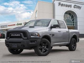 <b>Aluminum Wheels,  Proximity Key,  Heavy Duty Suspension,  Tow Package,  Power Mirrors!</b><br> <br>   This Ram 1500 Classic is a top contender in the full-size pickup segment thanks to a winning combination of a strong powertrain, a smooth ride and a well-trimmed cabin. <br> <br>The reasons why this Ram 1500 Classic stands above its well-respected competition are evident: uncompromising capability, proven commitment to safety and security, and state-of-the-art technology. From its muscular exterior to the well-trimmed interior, this 2023 Ram 1500 Classic is more than just a workhorse. Get the job done in comfort and style while getting a great value with this amazing full-size truck. <br> <br> This silver Crew Cab 4X4 pickup   has an automatic transmission and is powered by a  5.7L V8 16V MPFI OHV engine.<br> <br> Our 1500 Classics trim level is Warlock. This Ram 1500 Warlock comes with high gloss black aluminum wheels, active aero shutters, sound insulation, proximity keyless entry and USB connectivity, along with a great selection of standard features such as class II towing equipment including a hitch, wiring harness and trailer sway control, heavy-duty suspension, cargo box lighting, and a locking tailgate. Additional features include heated and power adjustable side mirrors, UCconnect 3, cruise control, air conditioning, vinyl floor lining, and a rearview camera. This vehicle has been upgraded with the following features: Aluminum Wheels,  Proximity Key,  Heavy Duty Suspension,  Tow Package,  Power Mirrors,  Rear Camera. <br><br> View the original window sticker for this vehicle with this url <b><a href=http://www.chrysler.com/hostd/windowsticker/getWindowStickerPdf.do?vin=1C6RR7LT2PS555243 target=_blank>http://www.chrysler.com/hostd/windowsticker/getWindowStickerPdf.do?vin=1C6RR7LT2PS555243</a></b>.<br> <br>To apply right now for financing use this link : <a href=https://www.forestcitydodge.ca/finance-center/ target=_blank>https://www.forestcitydodge.ca/finance-center/</a><br><br> <br/> Weve discounted this vehicle $970. 6.99% financing for 96 months.  Incentives expire 2023-10-02.  See dealer for details. <br> <br><br> Forest City Dodge proudly serves clients in London ON, St. Thomas ON, Woodstock ON, Tilsonburg ON, Strathroy ON, and the surrounding areas. Formerly known as Southwest Chrysler, Forest City Dodge has become a local automotive leader that takes pride in providing a transparent car buying experience and exceptional customer service throughout the dealership. </br>

<br> If you are looking to finance a vehicle, our finance department are seasoned professionals in ensuring that you get financing options that fits your budget and lifestyle. Regardless of your credit situation, our finance team will work hard to get you approved for a vehicle youre comfortable with in no time. We also offer a dedicated service department thats always ready to attend your needs. Our factory trained technicians will help keep your vehicle in the best shape possible so that your vehicle gets the most out of its lifespan. </br>

<br> We have a strong and committed team with many years of experience satisfying our customers needs. Feel free to browse our inventory online, request more information about our vehicles, or inquire about financing. Visit us today at or contact us now with any questions or concerns! </br>
<br> Come by and check out our fleet of 80+ used cars and trucks and 200+ new cars and trucks for sale in London.  o~o