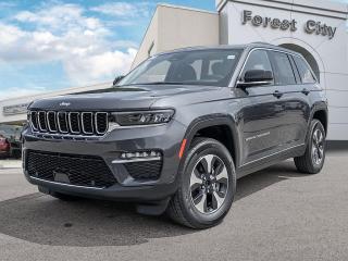 <b>Hybrid,  Heated Seats,  Navigation,  Power Liftgate,  Heated Steering Wheel!</b><br> <br>   Theres simply no better SUV that combines on-road comfort with off-road capability at a great value than this legendary Jeep Grand Cherokee 4xe. <br> <br>This hybrid Jeep Grand Cherokee 4xe is second to none when it comes to efficiency, safety, and capability. Improving on its legendary design with exceptional materials and elevated craftsmanship, this Cherokee 4xe creates an unforgettable driving experience. With plenty of room for your adventure gear, enough seats for your whole family and incredible off-road capability, this 2023 Jeep Grand Cherokee 4xe has you covered! <br> <br> This baltic gray SUV  has an automatic transmission and is powered by a  2.0L I4 16V GDI DOHC Turbo Hybrid engine.<br> <br> Our Grand Cherokee 4xes trim level is Base. Kickstart your family adventures with this Cherokee 4xe, generously equipped with a punchy powertrain, power-adjustable heated seats with 4-way lumbar support, a heated synthetic leather steering wheel, proximity keyless entry with push-button start, a power liftgate, and a 10.1-inch screen infotainment screen bundled with 4G LTE Wi-Fi hotspot access, smartphone connectivity, turn-by-turn navigation, and a 10-speaker audio system. Safety on the road is assured with blind spot detection, adaptive cruise control, lane keeping assist, lane departure warning, collision mitigation, and parking sensors. Additional features include LED lights, illuminated cupholders, automatic high beams, and so much more. This vehicle has been upgraded with the following features: Hybrid,  Heated Seats,  Navigation,  Power Liftgate,  Heated Steering Wheel,  Blind Spot Detection,  Adaptive Cruise Control. <br><br> View the original window sticker for this vehicle with this url <b><a href=http://www.chrysler.com/hostd/windowsticker/getWindowStickerPdf.do?vin=1C4RJYB6XP8870483 target=_blank>http://www.chrysler.com/hostd/windowsticker/getWindowStickerPdf.do?vin=1C4RJYB6XP8870483</a></b>.<br> <br>To apply right now for financing use this link : <a href=https://www.forestcitydodge.ca/finance-center/ target=_blank>https://www.forestcitydodge.ca/finance-center/</a><br><br> <br/> Weve discounted this vehicle $1650. 6.99% financing for 96 months.  Incentives expire 2023-10-02.  See dealer for details. <br> <br><br> Forest City Dodge proudly serves clients in London ON, St. Thomas ON, Woodstock ON, Tilsonburg ON, Strathroy ON, and the surrounding areas. Formerly known as Southwest Chrysler, Forest City Dodge has become a local automotive leader that takes pride in providing a transparent car buying experience and exceptional customer service throughout the dealership. </br>

<br> If you are looking to finance a vehicle, our finance department are seasoned professionals in ensuring that you get financing options that fits your budget and lifestyle. Regardless of your credit situation, our finance team will work hard to get you approved for a vehicle youre comfortable with in no time. We also offer a dedicated service department thats always ready to attend your needs. Our factory trained technicians will help keep your vehicle in the best shape possible so that your vehicle gets the most out of its lifespan. </br>

<br> We have a strong and committed team with many years of experience satisfying our customers needs. Feel free to browse our inventory online, request more information about our vehicles, or inquire about financing. Visit us today at or contact us now with any questions or concerns! </br>
<br> Come by and check out our fleet of 80+ used cars and trucks and 200+ new cars and trucks for sale in London.  o~o