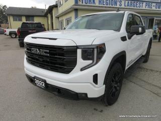 Used 2022 GMC Sierra 1500 LIKE NEW ELEVATION-EDITION 5 PASSENGER 5.3L - V8.. 4X4.. CREW-CAB.. SHORTY.. NAVIGATION.. SUNROOF.. LEATHER.. HEATED SEATS & WHEEL.. BLUETOOTH.. for sale in Bradford, ON