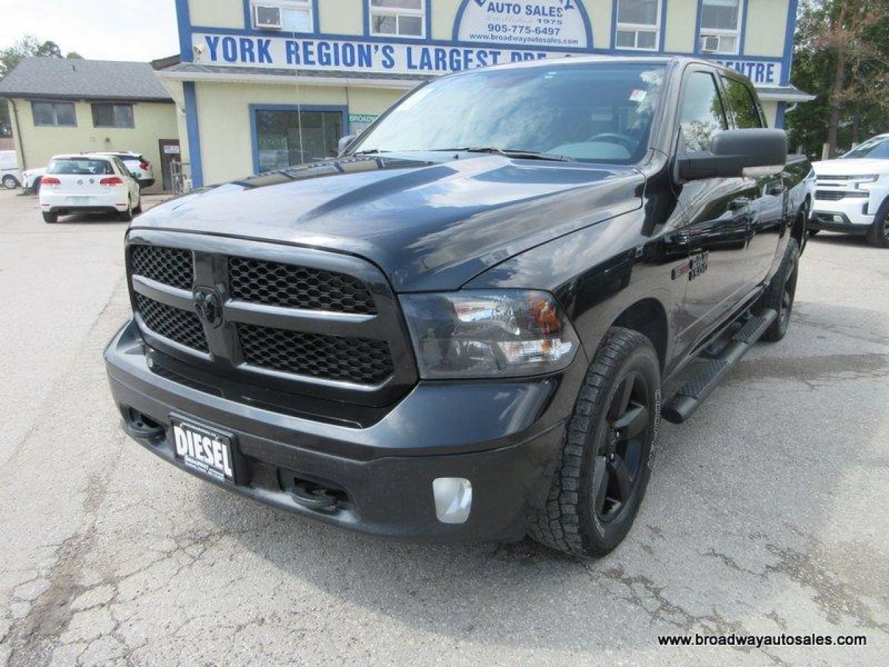 Used 2018 Dodge Ram 1500 GREAT VALUE SLT-EDITION 5 PASSENGER 3.0L - ECO-DIESEL.. 4X4.. CREW-CAB.. SHORTY.. LEATHER.. HEATED SEATS & WHEEL.. BACK-UP CAMERA.. BLUETOOTH.. for sale in Bradford, ON
