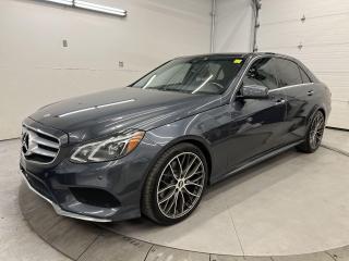 ONLY 77,000 KMS!! E350 4MATIC W/ PREMIUM PKG, DRIVING ASSISTANCE PKG AND LED LIGHTING SYSTEM INL. BACKUP/360 CAMERAS W/ FRONT & REAR PARK SENSORS, PANORAMIC SUNROOF, FRONT & REAR HEATED SEATS, BLIND SPOT MONITOR, LANE KEEP ASSIST, NAVIGATION AND HARMAN/KARDON AUDIO!! 19-in alloys, heated steering, 302HP V6, rear sunshade, dual-zone climate control, paddle shifters, auto headlights w/ auto highbeams, full power group incl. power seats w/ driver memory, power trunk, garage door opener, cruise control and Sirius XM!