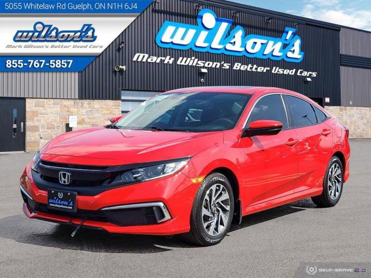 Used 2019 Honda Civic Sedan EX Sedan, Auto, Sunroof, Adaptive Cruise, Power Seat, Heated Seats, Bluetooth, Rear Camera & More! for sale in Guelph, ON