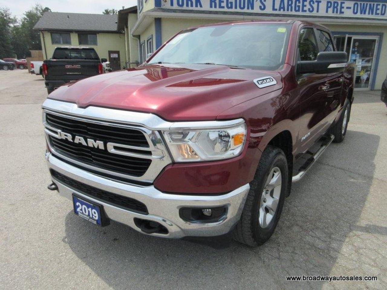 Used 2019 Dodge Ram 1500 GREAT VALUE BIG-HORN-MODEL 6 PASSENGER 3.6L - V6.. TWO-WHEEL-DRIVE.. CREW-CAB.. SHORTY.. NAVIGATION.. POWER PEDALS.. BACK-UP CAMERA.. BLUETOOTH.. for sale in Bradford, ON