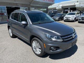 <div>2016 VOLKSWAGEN TIGUAN HIGHLINE WITH 91767 KMS, NAVIGATION, BACKUP CAMERA, PANORAMIC SUNROOF, LEATHER SEATS, HEATED SEATS, PUSH-BUTTON START, APPLE CAR PLAY, ANDROID AUTO, FENGER SOUND SYSTEM, BLUETOOTH, USB, AUX, CD, RADIO, POWER WINDOWS LOCKS SEATS, AC AND MORE!</div>