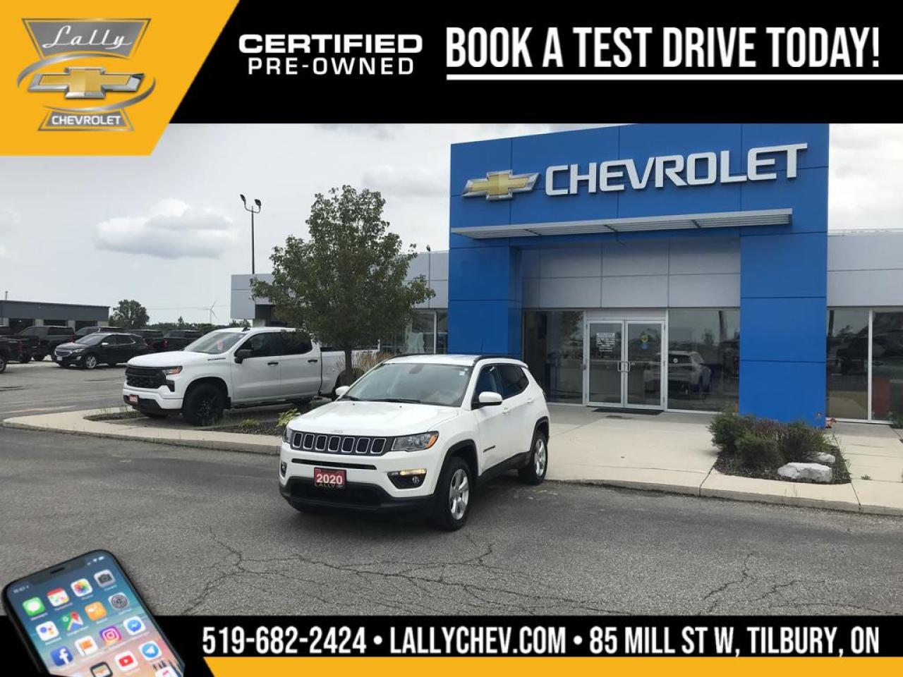 Used 2020 Jeep Compass North NORTH LATITUDE, 4D, 4X4, for sale in Tilbury, ON