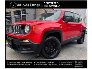 <p>Wow, what a great yet fuel-efficient 4WD crossover! This 2016 Jeep Renegade Sport is the 4WD crossover you have been looking for! It has everything you need including: air conditioning, power group, cruise control, remote keyless entry, CD/MP3 player and more!</p><p><span style=font-size: 16px; caret-color: #333333; color: #333333; font-family: Work Sans, sans-serif; white-space: pre-wrap; -webkit-text-size-adjust: 100%; background-color: #ffffff;>This vehicle comes Luxe certified pre-owned, which includes: 180-point inspection & servicing, oil lube and filter change, minimum 50% material remaining on tires and brakes, Ontario safety certificate, complete interior and exterior detailing, Carfax Verified vehicle history report, guaranteed one key (additional keys may be purchased at time of sale), FREE 90-day SiriusXM satellite radio trial (on factory-equipped vehicles) & full tank of fuel!</span></p><p><span style=font-size: 16px; caret-color: #333333; color: #333333; font-family: Work Sans, sans-serif; white-space: pre-wrap; -webkit-text-size-adjust: 100%; background-color: #ffffff;>Advertised price is finance purchase price of ONLY $154 bi-weekly with $0 down over 72 months at 8.99% (cost of borrowing is $1999 per $10000 financed) OR cash purchase price of $17900 (both prices are plus HST and licensing). Call today and book your test drive appointment!</span></p>