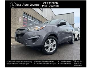 <p>Check out this affordable yet capable 4-door SUV! This 2015 Hyundai Tucson has all the features you need including: power group, cruise control, heated seats, air conditioning, CD/MP3 player, bluetooth hands-free, SiriusXM satellite radio and more!</p><p><span style=font-size: 16px; caret-color: #333333; color: #333333; font-family: Work Sans, sans-serif; white-space: pre-wrap; -webkit-text-size-adjust: 100%; background-color: #ffffff;>This vehicle comes Luxe certified pre-owned, which includes: 180-point inspection & servicing, oil lube and filter change, minimum 50% material remaining on tires and brakes, Ontario safety certificate, complete interior and exterior detailing, Carfax Verified vehicle history report, guaranteed one key (additional keys may be purchased at time of sale), FREE 90-day SiriusXM satellite radio trial (on factory-equipped vehicles) & full tank of fuel!</span></p><p><span style=font-size: 16px; caret-color: #333333; color: #333333; font-family: Work Sans, sans-serif; white-space: pre-wrap; -webkit-text-size-adjust: 100%; background-color: #ffffff;>Advertised price is finance purchase price of ONLY $175 bi-weekly over 48 months with $1000 down at 9.49% (cost of borrowing is $1999 per $1000 financed) OR cash purchase price of $14900 (both prices are plus HST and licensing). Call today and book your test drive appointment!</span></p>
