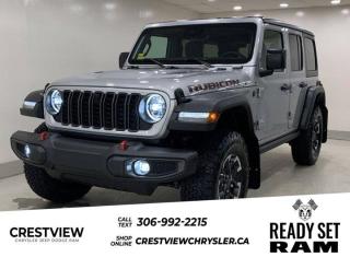 WRANGLER 4-DOOR RUBICON Check out this vehicles pictures, features, options and specs, and let us know if you have any questions. Helping find the perfect vehicle FOR YOU is our only priority.P.S...Sometimes texting is easier. Text (or call) 306-994-7040 for fast answers at your fingertips!This Jeep Wrangler delivers a Regular Unleaded V-6 3.6 L/220 engine powering this Automatic transmission. WHEELS: 17 X 7.5 MACHINED W/BLACK POCKETS, TRANSMISSION: 8-SPEED TORQUEFLITE AUTO, TIRES: LT285/70R17C BSW ON-/OFF-ROAD.*This Jeep Wrangler Comes Equipped with These Options *QUICK ORDER PACKAGE 24R RUBICON , TECHNOLOGY GROUP, SILVER ZYNITH, RADIO: UCONNECT 5 NAV W/12.3 DISPLAY, HEAVY-DUTY SUSPENSION, GVWR: 2,710 KGS (5,975 LBS), ENGINE: 3.6L PENTASTAR VVT V6 W/ESS, CONVENIENCE GROUP, BLACK, CLOTH LOW-BACK BUCKET SEATS, BLACK FREEDOM TOP 3-PIECE HARDTOP.* Stop By Today *Stop by Crestview Chrysler (Capital) located at 601 Albert St, Regina, SK S4R2P4 for a quick visit and a great vehicle!