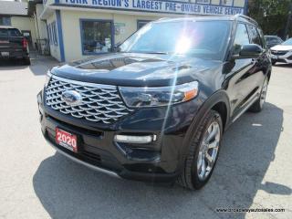 Used 2020 Ford Explorer FOUR-WHEEL DRIVE PLATINUM-EDITION 6 PASSENGER 3.0L - ECO-BOOST.. CAPTAINS & 3RD ROW.. NAVIGATION.. PANORAMIC SUNROOF.. LEATHER.. HEATED/AC SEATS.. for sale in Bradford, ON