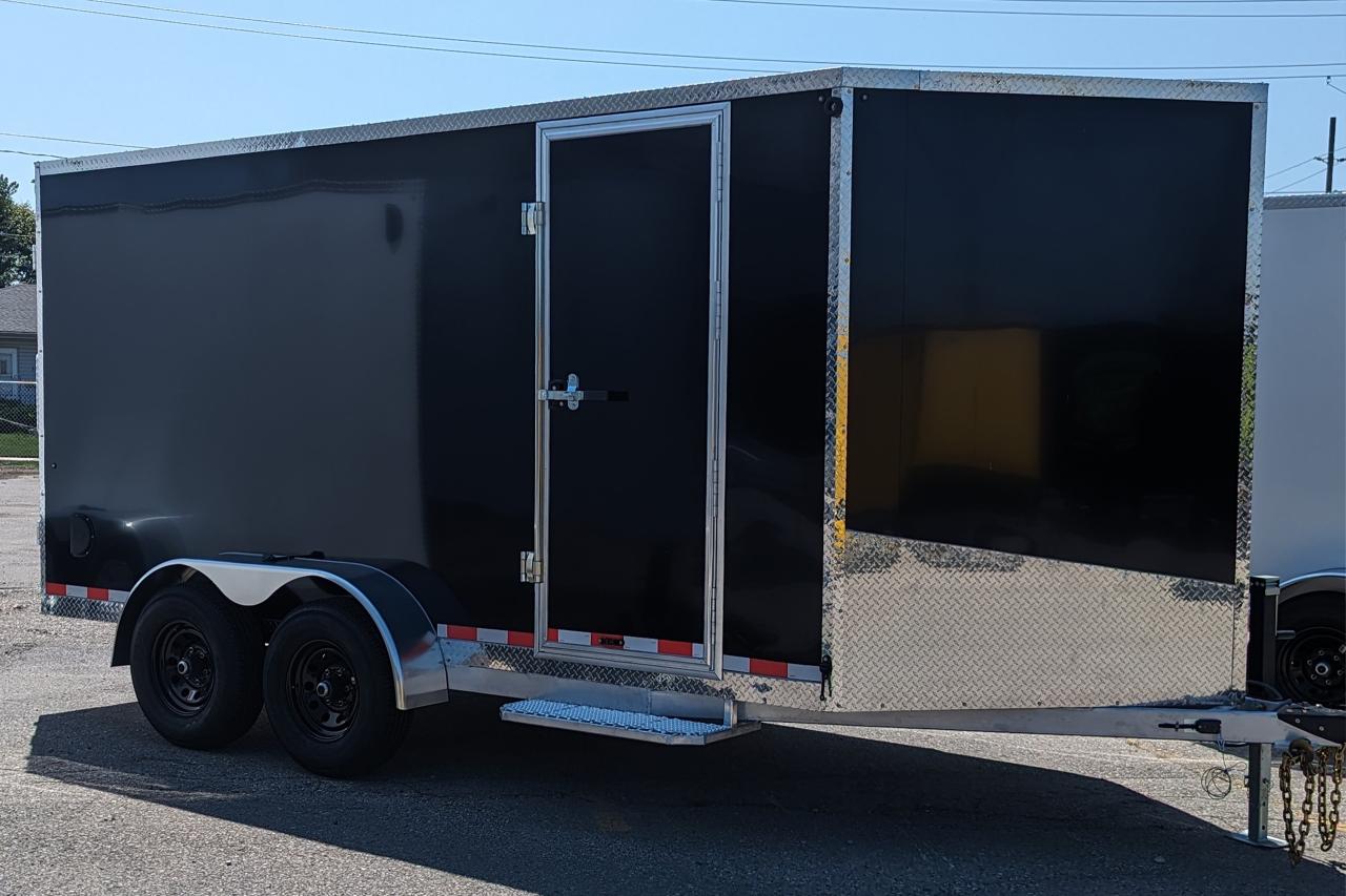 2023 Canadian Trailer Company 7x14 V Nose Cargo Trailer Aluminum Tandem Axle Photo11