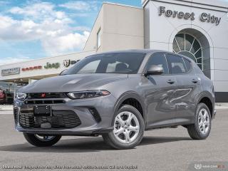 <b>Apple CarPlay,  Android Auto,  Blind Spot Detection,  Lane Departure Warning,  Forward Collision Alert!</b><br> <br>   This all-new Dodge Hornet opens a gateway for enthusiasts to enter the Dodge Brotherhood of Muscle! <br> <br>This all-new 2023 Dodge Hornet is the Detroit-based automakers first foray into the compact SUV segment, and it certainly has caused quite the stir. Sharp aggressive exterior styling combined with astounding performance from a selection of powertrains ensure that this head-turning SUV stays on top of the pack. With an addition of a new hybrid power unit, exceptional acceleration as well as impressive efficiency is expected. For a taste of the new chapter of Dodge, step this way.<br> <br> This gray SUV  has an automatic transmission and is powered by a  2.0L I4 16V GDI DOHC Turbo engine.<br> <br> Our Hornets trim level is GT. This Hornet GT features many amazing standard equipment such as a 10.25-inch infotainment screen powered by Uconnect 5 with Apple CarPlay and Android Auto, LED lights with daytime running lights and automatic high beams, and power heated side mirrors. Safety on the road is assured thanks to blind spot detection, ParkSense rear parking sensors, forward collision warning with rear cross path detection, lane departure warning, and a ParkView back-up camera. Additional features include mobile hotspot internet access, front and rear cupholders, proximity keyless entry with push button start, traffic distance pacing, dual-zone front air conditioning, and so much more! This vehicle has been upgraded with the following features: Apple Carplay,  Android Auto,  Blind Spot Detection,  Lane Departure Warning,  Forward Collision Alert,  Led Lights,  Proximity Key. <br><br> View the original window sticker for this vehicle with this url <b><a href=http://www.chrysler.com/hostd/windowsticker/getWindowStickerPdf.do?vin=ZACNDFAN5P3A05519 target=_blank>http://www.chrysler.com/hostd/windowsticker/getWindowStickerPdf.do?vin=ZACNDFAN5P3A05519</a></b>.<br> <br>To apply right now for financing use this link : <a href=https://www.forestcitydodge.ca/finance-center/ target=_blank>https://www.forestcitydodge.ca/finance-center/</a><br><br> <br/> 6.99% financing for 96 months.  Incentives expire 2023-10-02.  See dealer for details. <br> <br><br> Forest City Dodge proudly serves clients in London ON, St. Thomas ON, Woodstock ON, Tilsonburg ON, Strathroy ON, and the surrounding areas. Formerly known as Southwest Chrysler, Forest City Dodge has become a local automotive leader that takes pride in providing a transparent car buying experience and exceptional customer service throughout the dealership. </br>

<br> If you are looking to finance a vehicle, our finance department are seasoned professionals in ensuring that you get financing options that fits your budget and lifestyle. Regardless of your credit situation, our finance team will work hard to get you approved for a vehicle youre comfortable with in no time. We also offer a dedicated service department thats always ready to attend your needs. Our factory trained technicians will help keep your vehicle in the best shape possible so that your vehicle gets the most out of its lifespan. </br>

<br> We have a strong and committed team with many years of experience satisfying our customers needs. Feel free to browse our inventory online, request more information about our vehicles, or inquire about financing. Visit us today at or contact us now with any questions or concerns! </br>
<br> Come by and check out our fleet of 80+ used cars and trucks and 200+ new cars and trucks for sale in London.  o~o