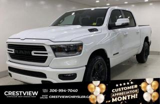 1500 SPORT CREW CAB 4X4 (144.5 Check out this vehicles pictures, features, options and specs, and let us know if you have any questions. Helping find the perfect vehicle FOR YOU is our only priority.P.S...Sometimes texting is easier. Text (or call) 306-994-7040 for fast answers at your fingertips!This Ram 1500 boasts a Gas/Electric V-8 5.7 L/345 engine powering this Automatic transmission. WHEELS: 20 X 9 ALUMINUM, TRANSMISSION: 8-SPEED AUTOMATIC, TIRES: 275/55R20 OWL ALL-SEASON.*This Ram 1500 Comes Equipped with These Options *QUICK ORDER PACKAGE 27L , REAR WHEELHOUSE LINERS, ENGINE: 5.7L HEMI VVT V8 W/MDS & ETORQUE, CLASS IV RECEIVER HITCH, BRIGHT WHITE, BLACK, CLOTH LOW-BACK BUCKET SEATS, ANTI-SPIN DIFFERENTIAL REAR AXLE, 3.92 REAR AXLE RATIO, Voice Recorder, Vinyl Door Trim Insert.* Visit Us Today *Stop by Crestview Chrysler (Capital) located at 601 Albert St, Regina, SK S4R2P4 for a quick visit and a great vehicle!