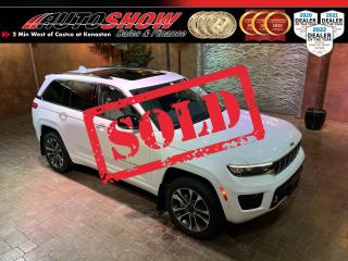 <strong>*** MORE LOADED THAN AN ALTITUDE, MORE LOADED THAN A LIMITED, WELCOME TO... THE OVERLAND! *** $20,000.00 OFF NEW... STUNNING WHITE LEATHER INTERIOR *** NAVIGATION + 19 SPEAKER PREMIUM MCINTOSH STEREO *** HEATED & A/C VENTILATED SEATS + ADAPTIVE CRUISE CONTROL w/ STOP & GO + DUAL PANE PANORAMIC SUNROOF! *** </strong> One owner with excellent service history!! This Jeep Grand Cherokee is sure to impress! The interior is clade in pristine<strong> WHITE NAPPA LEATHER</strong> that will rival the most opulent German SUVs!  Beyond the luxury amenities, this Grand Cherokee Overland is Loaded with Safety Features & as always <strong>TRAIL RATED 4x4</strong> Capability Included!! Fitted with all the options like <strong>NAVIGATION </strong>Package......19 Speaker <strong>PREMIUM McINTOSH STEREO</strong>......<strong>HEATED SEATS</strong> (Front & Rear)......<strong>A/C VENTILATED SEATS</strong>......<strong>HEATED STEERING WHEEL</strong>......<strong>ADAPTIVE CRUISE</strong> Control w/ Stop & Go......Active Lane Management System......<strong>10.1 INCH TOUCHSCREEN </strong>Multimedia System......10.25 Inch Gauge Cluster Display......<strong>DUAL PANE PANORAMIC SUNROOF.</strong>.....<strong>APPLE CARPLAY & ANDROID AUTO</strong>......950 Watt Amplifier......<strong>FACTORY REMOTE START</strong>......Premium <strong>NAPPA LEATHER</strong> Interior......8 Way Power Adjustable Seats w/ Lumbar Support......Automatic Rain Sensing Wipers......Hands Free <strong>POWER LIFTGATE </strong>(Yeah, the foot thing)......REAR VIEW CAMERA w/ Park Assist Sensors......Pedestrian / Cyclist Emergency Braking......Full Speed Collision Warning Plus......<strong>QUADRA LIFT AIR SUSPENSION</strong>......Blind Spot Monitoring w/ Rear Cross Path Detection......Hill Descent Control......<strong>OFF ROAD Select Terrain Traction Management System</strong>......Proximity Key w/ Push Button Start......Multi Colour <strong>Ambient LED Interior Lighting</strong>......Dark Tinted Windows......LED Lighting Package (Headlights & Fog Lights)......Active Noise Control System......<strong>SiriusXM </strong>Satellite Radio......Automatic Dual Zone Climate Control......USB Type A & C Charging Ports......Automatic <strong>4x4 / 4WD / AWD</strong> System......<strong>3.6L V6</strong> Pentastar Engine......<strong>8 Speed Automatic </strong>Transmission.......20 Inch Factory Wheels!!<br /><br />This Jeep Grand Cherokee Overland come with all original Books & Manuals, balance of factory 100,000KM JEEP WARRANTY, and fitted Jeep floor mats. Now sale priced at $61,800 with Financing and Extended Warranty options available!!<br /><br />Will accept trades. Please call (204)560-6287 or View at 3165 McGillivray Blvd. (Conveniently located two minutes West from Costco at corner of Kenaston and McGillivray Blvd.)<br /><br />In addition to this please view our complete inventory of used <a href=\https://www.autoshowwinnipeg.com/used-trucks-winnipeg/\>trucks</a>, used <a href=\https://www.autoshowwinnipeg.com/used-cars-winnipeg/\>SUVs</a>, used <a href=\https://www.autoshowwinnipeg.com/used-cars-winnipeg/\>Vans</a>, used <a href=\https://www.autoshowwinnipeg.com/new-used-rvs-winnipeg/\>RVs</a>, and used <a href=\https://www.autoshowwinnipeg.com/used-cars-winnipeg/\>Cars</a> in Winnipeg on our website: <a href=\https://www.autoshowwinnipeg.com/\>WWW.AUTOSHOWWINNIPEG.COM</a><br /><br />Complete comprehensive warranty is available for this vehicle. Please ask for warranty option details. All advertised prices and payments plus taxes (where applicable).<br /><br />Winnipeg, MB - Manitoba Dealer Permit # 4908                                                                      <p>Sold to another happy customer</p>