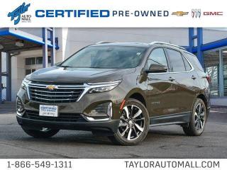 <b>Low Mileage, Leather Seats,  Blind Spot Detection,  Heated Seats,  Apple CarPlay,  Android Auto!</b><br> <br>    With plenty of cargo and passenger space, plus all the cool features you expect of a modern family vehicle, this 2023 Chevrolet Equinox is an easy choice for your adventure vehicle. This  2023 Chevrolet Equinox is for sale today in Kingston. <br> <br>When Chevrolet designed this Equinox, they got every detail just right. Its the perfect size - roomy without being too big. This compact SUV pairs eye-catching style with a spacious and versatile cabin thats been thoughtfully designed to put you at the centre of attention. This mid size crossover also comes packed with desirable technology and safety features. This Equinox is more than just a pretty face. Inside, the cabin offers smart features designed to put you at the center of everything. For a mid sized SUV, its hard to beat this Chevrolet Equinox.This low mileage  SUV has just 5,742 kms. Its  nice in colour  . It has an automatic transmission and is powered by a  175HP 1.5L 4 Cylinder Engine. <br> <br> Our Equinoxs trim level is Premier. Stepping up to this top of the line Equinox Premier is a wise choice as it comes loaded with luxurious leather seats, a power liftgate, larger aluminum wheels, LED headlights, a larger 8 inch touchscreen display with wireless Apple CarPlay and Android Auto and wireless device charging and an 8-way power driver seat with memory settings! It also includes a remote engine start, 4G WiFi capability, lane keep assist and lane departure warning, forward collision alert, forward automatic emergency braking and pedestrian detection, Teen Driver technology, Bluetooth streaming audio, dual-zone climate control and a split folding rear seat to make loading and unloading large objects a breeze. The Premier adds increased safety features as well, such as blind spot detection, rear cross traffic alert and rear park assist plus much more. This vehicle has been upgraded with the following features: Leather Seats,  Blind Spot Detection,  Heated Seats,  Apple Carplay,  Android Auto,  Power Liftgate,  Led Lights. <br> <br>To apply right now for financing use this link : <a href=https://www.taylorautomall.com/finance/apply-for-financing/ target=_blank>https://www.taylorautomall.com/finance/apply-for-financing/</a><br><br> <br/><br>For more information, please call any of our knowledgeable used vehicle staff at (613) 549-1311!<br><br> Come by and check out our fleet of 90+ used cars and trucks and 140+ new cars and trucks for sale in Kingston.  o~o
