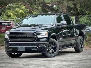 **NOTE: An additional charge of $998 and $799 will be applied for dealer-installed running boards and LineX bed liner.**  Enhance your journey with our 2024 RAM 1500 Sport Crew Cab 4X4 Night Edition that has a bold spirit that can bring out your best in Diamond Black Crystal Pearl, featuring the G/T Package! Motivated by a 5.7 Litre HEMI V8 serving up 395hp matched to an 8 Speed Automatic transmission for premium pulling power. This Four Wheel Drive truck is a fierce performer with heavy-duty shocks to handle big jobs, and it scores nearly 10.5L/100km on the highway. Designed to dominate, our RAM 1500 has a bold design with LED lighting, fog lamps, a power sunroof, 20-inch alloy wheels, heated power-folding mirrors, and a damped tailgate.  Once inside, our Sport cabin helps lift your spirits with comfortable heated cloth front seats, 12-way power for the driver, a heated leather steering wheel, air conditioning, power-adjustable pedals, keyless access, pushbutton ignition, remote start, cruise control, and the digital benefits of Uconnect 5 technology. Highlights include a 12-inch touchscreen, full-colour navigation, Android Auto, Apple CarPlay, Bluetooth, voice recognition, and a six-speaker sound system. Theres clever storage to help you stay organized, too!  RAM supports your safety with a backup camera, forward collision warning, automatic braking, electronic stability control, traction control, hill-start assist, tire-pressure monitoring, trailer-sway damping, advanced multistage airbags, and more. Youre ready to rock when youre driving our RAM 1500 Sport! Save this Page and Call for Availability. We Know You Will Enjoy Your Test Drive Towards Ownership!