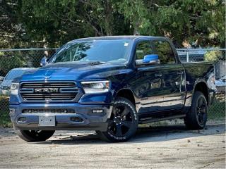**Please note: Additional charges of $998 and $799 will be applied for Dealer-Installed Running Boards and LineX Bed Liner**  Athletic and muscular, our New 2024 RAM 1500 Sport Crew Cab 4X4 has a bold spirit that can bring out your best in Patriot Blue Pearl! Motivated by a 5.7 Litre HEMI V8 serving up 395hp matched to an 8 Speed Automatic transmission for premium pulling power. This Four Wheel Drive truck is a fierce performer with heavy-duty shocks to handle big jobs, and it scores nearly 10.5L/100km on the highway. Designed to dominate, our RAM 1500 has a bold design with LED lighting, fog lamps, 20-inch alloy wheels, heated power-folding mirrors, a panoramic vista sunroof, and a damped tailgate.  Our Sport cabin helps lift your spirits with comfortable heated cloth front seats, 12-way power for the driver, a heated leather steering wheel, air conditioning, power-adjustable pedals, keyless access, pushbutton ignition, remote start, cruise control, and the digital benefits of Uconnect 5 technology. Highlights include a 12-inch touchscreen, full-colour navigation, Android Auto, Apple CarPlay, Bluetooth, voice recognition, and a six-speaker sound system. Theres clever storage to help you stay organized, too!  RAM supports your safety with a backup camera, forward collision warning, automatic braking, electronic stability control, traction control, hill-start assist, tire-pressure monitoring, trailer-sway damping, advanced multistage airbags, and more. Youre ready to rock when youre driving our RAM 1500 Sport! Save this Page and Call for Availability. We Know You Will Enjoy Your Test Drive Towards Ownership!