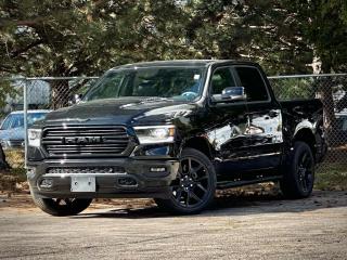 **PLEASE NOTE** Additional charges of $998 & $799 will be applied for Dealer-Installed Running Boards & LineX Bed Liner.  Our New 2024 RAM 1500 Sport Crew Cab 4X4 is bold, athletic, and built to perform in Diamond Black Crystal Pearl, featuring the G/T Package and Night Edition! Motivated by a 5.7 Litre HEMI V8 serving up 395hp matched to an 8 Speed Automatic transmission for premium pulling power. This Four Wheel Drive truck is a fierce performer with heavy-duty shocks to handle big jobs, and it scores nearly 10.5L/100km on the highway. Designed to dominate, our RAM 1500 has a bold design with LED lighting, fog lamps, 20-inch alloy wheels, heated power-folding mirrors, a sunroof, class IV hitch receiver, and a damped tailgate.  Once inside, our Sport cabin helps lift your spirits with comfortable heated cloth front seats, 12-way power for the driver, a heated leather steering wheel, air conditioning, power-adjustable pedals, keyless access, pushbutton ignition, remote start, cruise control, and the digital benefits of Uconnect 5 technology. Highlights include a 12-inch touchscreen, full-colour navigation, Android Auto, Apple CarPlay, Bluetooth, voice recognition, and a six-speaker sound system. Theres clever storage to help you stay organized, too!  RAM supports your safety with a backup camera, forward collision warning, automatic braking, electronic stability control, traction control, hill-start assist, tire-pressure monitoring, trailer-sway damping, advanced multistage airbags, and more. Youre ready to rock when youre driving our RAM 1500 Sport! Save this Page and Call for Availability. We Know You Will Enjoy Your Test Drive Towards Ownership!