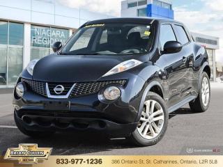 <b>Bluetooth,  Aluminum Wheels,  Power Windows,  Power Doors!</b>

 

    There are a lot of boring crossovers out there, but this Nissan Juke is anything but. This feisty crossover is as unique as you are. This  2014 Nissan JUKE is for sale today in St Catharines. 

 

Kick convention to the curb. This Nissan Juke is the leader of an all-new breed. Its a quirky crossover that covers numerous bases acting as an economical compact, a turbocharged performance machine, and a versatile, year-round companion capable of tackling the most inclement weather. With sure-footed handling, a responsive engine, and a comfortable interior, its a blast to get behind the wheel of this Nissan Juke. This  wagon has 116,237 kms. Its  black in colour  . It has a cvt transmission and is powered by a  188HP 1.6L 4 Cylinder Engine.   This vehicle has been upgraded with the following features: Bluetooth,  Aluminum Wheels,  Power Windows,  Power Doors. 

 





 Come by and check out our fleet of 60+ used cars and trucks and 130+ new cars and trucks for sale in St Catharines.  o~o