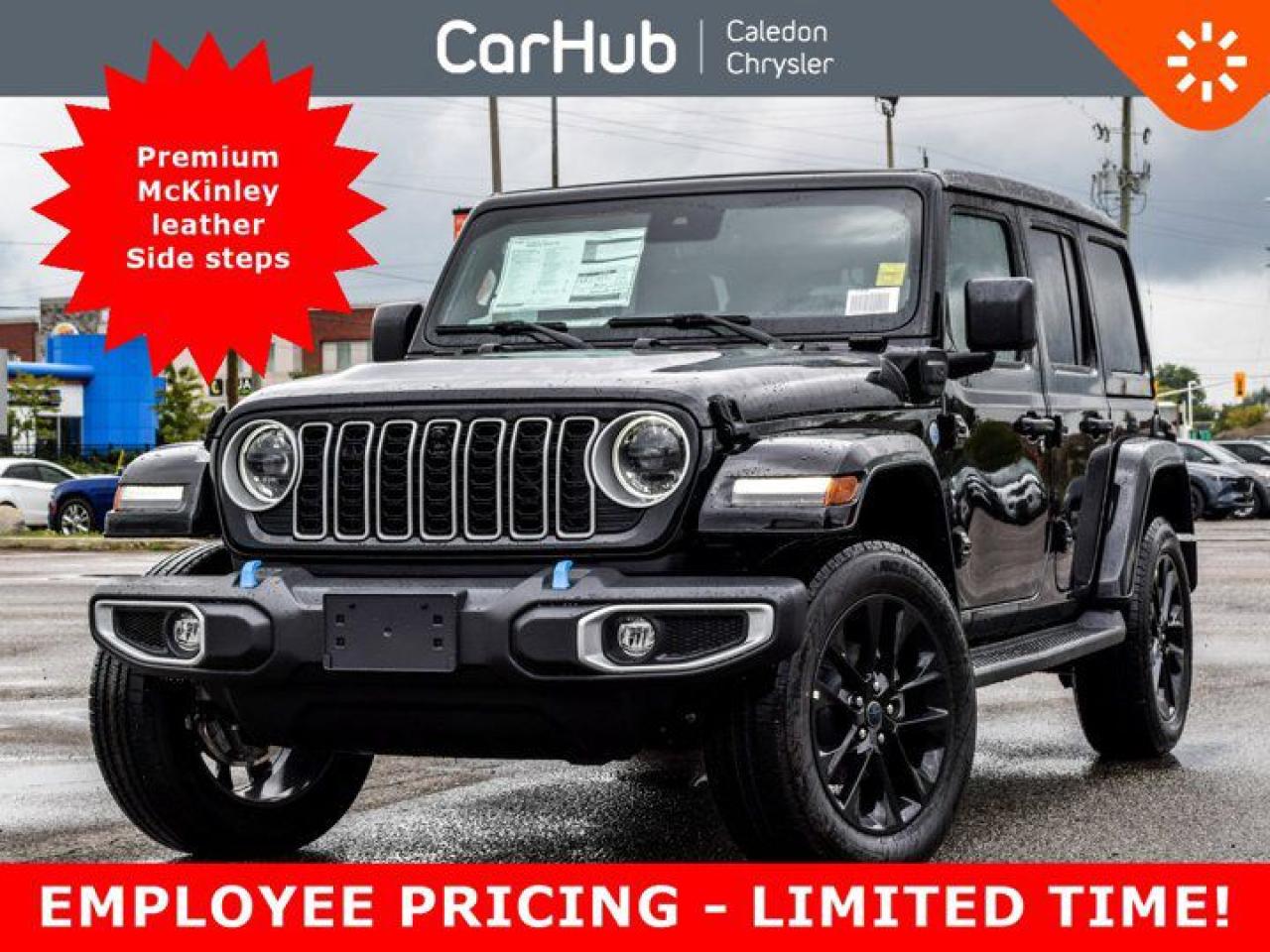 New 2024 Jeep Wrangler 4xe Sahara 4 Door Sky Roof Safety Pwr Frt Seats McKinley Leather for sale in Bolton, ON