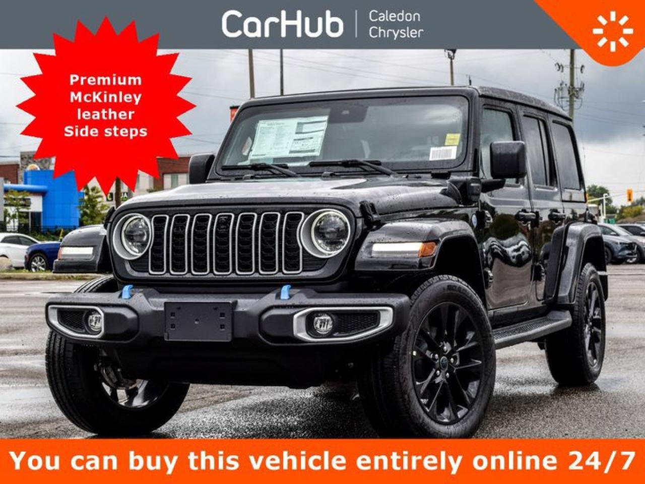 New 2024 Jeep Wrangler 4xe Sahara 4 Door Sky Roof Safety Pwr Frt Seats McKinley Leather for sale in Bolton, ON