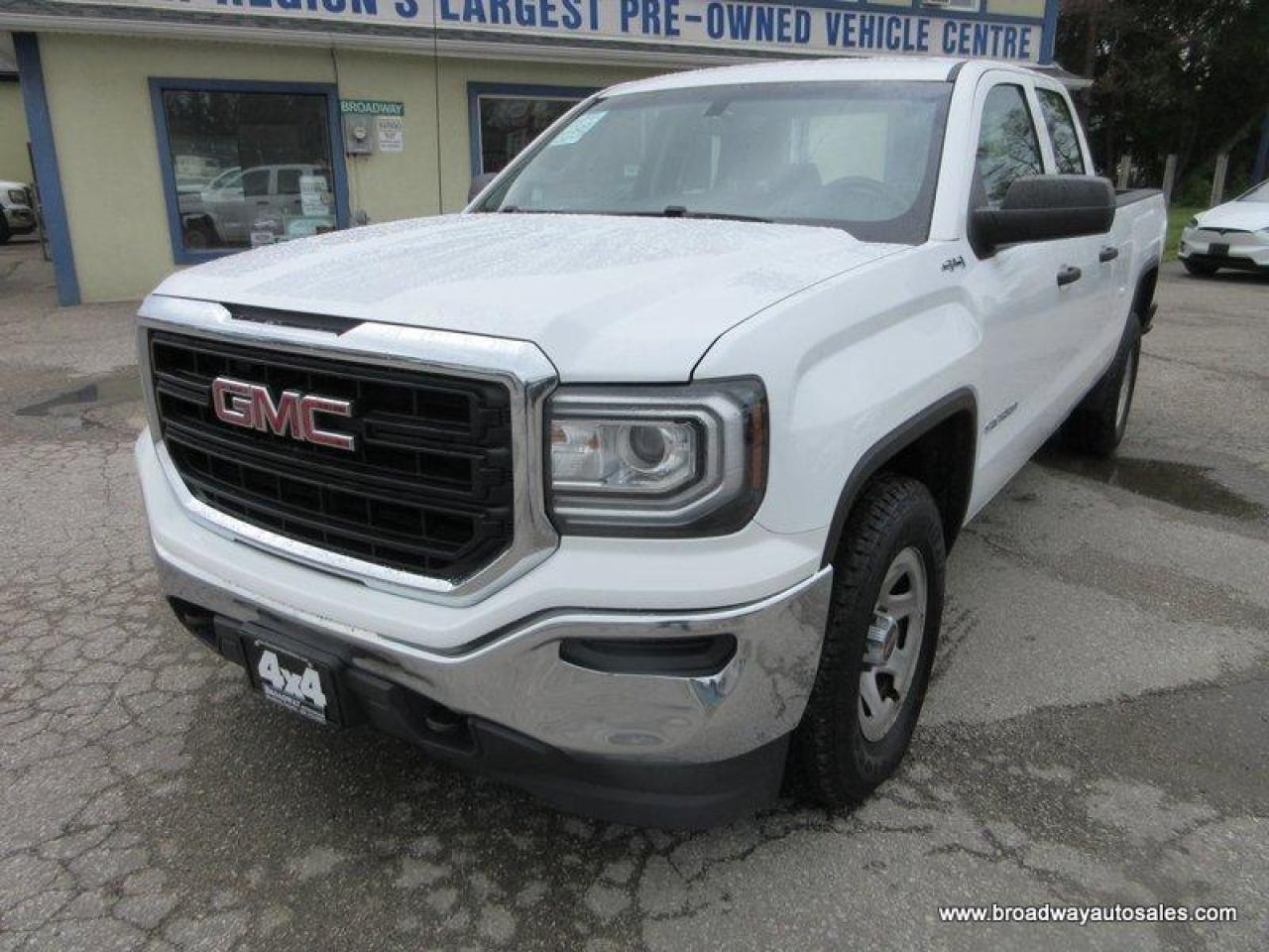Used 2018 GMC Sierra 1500 WORK READY SL-MODEL 6 PASSENGER 5.3L - V8.. 4X4.. QUAD-CAB.. 6.6-FOOT-BOX.. TRAILER BRAKE.. BACK-UP CAMERA.. BLUETOOTH SYSTEM.. KEYLESS ENTRY.. for sale in Bradford, ON