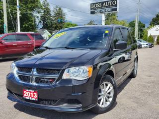 <p>***TWO SETS OF TIRES ON RIMS INCLUDING BRAND NEW ALL SEASONS ON ALLOYS AND WINTERS ON STEELS***GREAT CONDITION BLACK ON BLACK DODGE MINIVAN W/ GREAT MILEAGE, EQUIPPED WITH THE EVER RELIABLE 6 CYLINDER 3.6L VVT ENGINE, 7 PASSENGER STOW-N-GO LOADED W/ CLASS-3 TOW HITCH PACKAGE, REAR-VIEW CAMERA, DVD ENTERTAINMENT PACKAGE, LCD TOUCH SCREEN, HEATED SIDE VIEW MIRRORS, TINTED WINDOWS, KEYLESS ENTRY, AM/FM/XM/CD RADIO, CRUISE CONTROL, POWER LOCKS/WINDOWS AND MIRRORS, FULLY CERTIFIED WITH WARRANTIES AND MUCH MORE! This vehicle comes certified with all-in pricing excluding HST tax and licensing. Also included is a complimentary 36 days complete coverage safety and powertrain warranty, and one year limited powertrain warranty. Please visit our website at www.bossauto.ca today!</p>