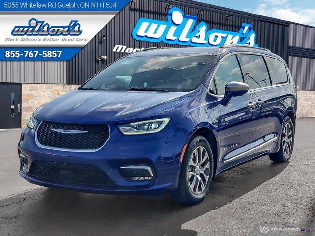 Used 2021 Chrysler Pacifica Hybrid Pinnacle, Plug-in, Leather, DVD, Nav, Pano Roof, Adaptive Cruise, 360 Cam, Blind Spot Alert & More! for sale in Guelph, ON