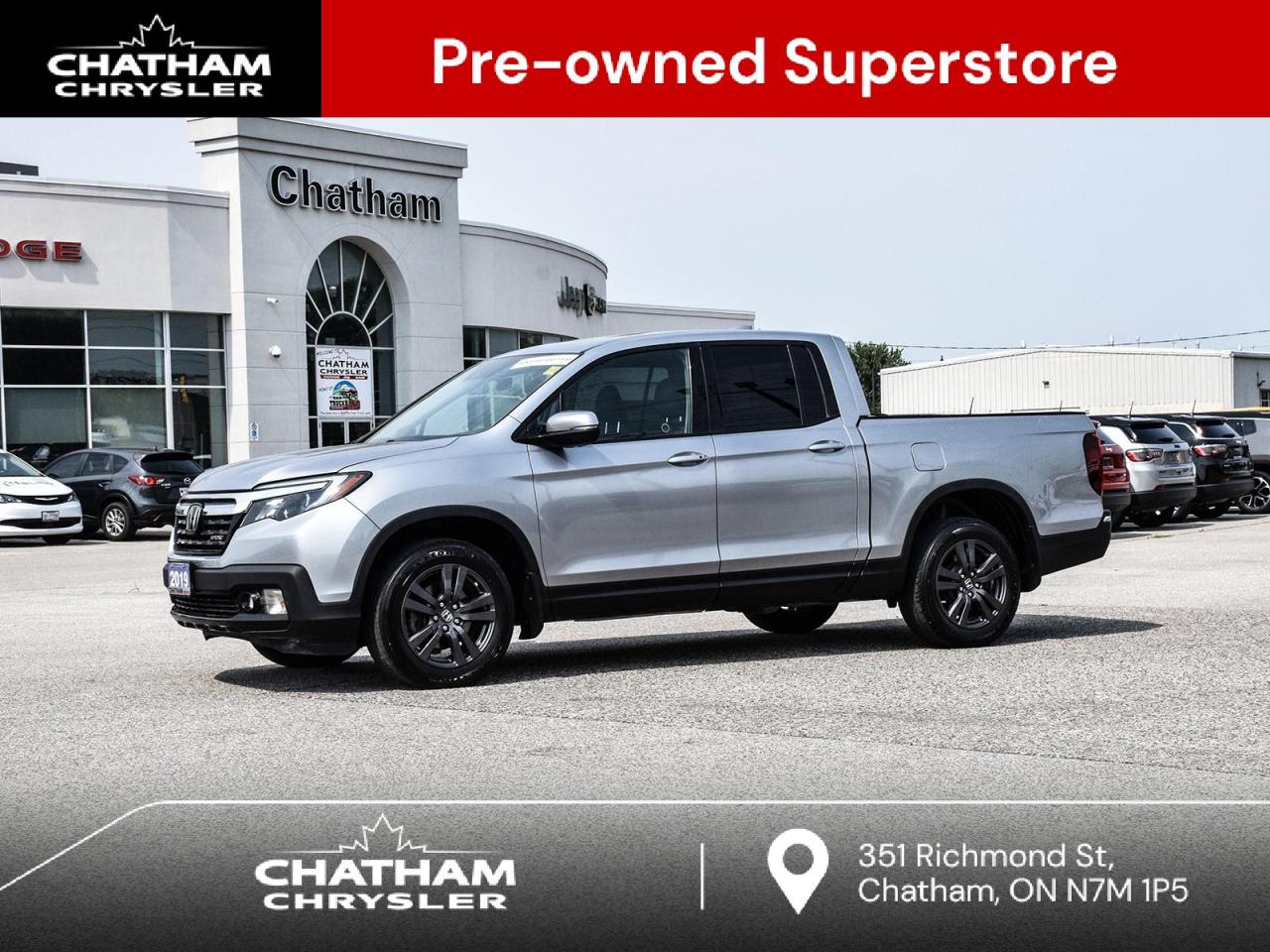 Used 2019 Honda Ridgeline Sport SPORT SUNROOF POWER SEAT for sale in Chatham, ON