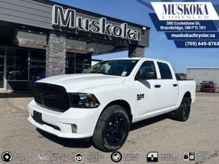 This Ram 1500 Classic Express, with a Regular Unleaded V-6 3.6 L/220 engine, features a 8-Speed Automatic w/OD transmission, and generates 23 highway/16 city L/100km. Find this vehicle with only 23 kilometers!  Ram 1500 Classic Express Options: This Ram 1500 Classic Express offers a multitude of options. Technology options include: 1 LCD Monitor In The Front, AM/FM/Satellite-Prep w/Seek-Scan, Clock, Voice Activation, Radio Data System and External Memory Control, GPS Antenna Input, Radio: Uconnect 3 w/5 Display, grated Voice Command w/Bluetooth.  Safety options include Variable Intermittent Wipers, 1 LCD Monitor In The Front, Power Door Locks, Airbag Occupancy Sensor, Curtain 1st And 2nd Row Airbags.  Visit Us: Find this Ram 1500 Classic Express at Muskoka Chrysler today. We are conveniently located at 380 Ecclestone Dr Bracebridge ON P1L1R1. Muskoka Chrysler has been serving our local community for over 40 years. We take pride in giving back to the community while providing the best customer service. We appreciate each and opportunity we have to serve you, not as a customer but as a friend