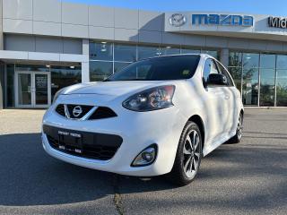 Super Clean Micra SR with Air Conditioning, Alloy Wheels, Power Group, Rear Spoiler, Bluetooth and more, British Columbia Vehicle, Dealer Inspected, Dealer Serviced, Excellent Condition, Free CarFax Report, Full Service History, Low KM, Multi-Point Inspection, No Lien, Oil Changed, Vehicle Detailed, SO DONT WAIT TO COME ON INTO MIDWAY MAZDA TO BOOK A TEST DRIVE TODAY. Our team is professional; MVSABC Certified and we offer a no pressure environment. Finding the right vehicle at the right price, we are here to help!

- Mechanically inspected by our Licensed Mazda Master Technicians  
- This vehicle is Carfax Verified, We have nothing to hide  
- Vehicle includes Warranty at this price  
- Price subject to $599 documentation fee 
- Got a vehicle to trade? Drive it in and have our Professional Appraisers look at it!  
- Financing Available. Not sure about your credit approval? No problem, APPLY ONLINE TODAY!  
- Professional, MVSABC Certified and Friendly staff are ready to Serve you!  
- Extended Warranty is available on all of our pre-owned inventory, just ask us for details!  

We have a huge variety of Pre-Owned Nissan, Honda, Toyota, Chrysler, Dodge, Subaru, Mazda, Kia, Hyundai, Ford, Lincoln, Infiniti, Fiat, Suzuki, Chevrolet, Pontiac, Jeep, GMC, Saturn, Lexus, Volkswagen, Mitsubishi Cars, Minivans, Trucks and SUV to choose from!  MIDWAY MAZDA is a family owned business that has been serving White Rock, Surrey, Burnaby, Richmond, Vancouver and Langley since 1986. At Midway Mazda we dont just sell new Mazda models such as the MAZDA3, CX-3, CX30, CX-5, MAZDA5, MAZDA6 and CX-9...We dont just offer a fantastic selection of used cars... And we certainly dont just offer high-caliber Mazda service. Rather, at Midway Mazda, we take the time to get to know each and every driver we meet. It doesnt matter if youre from Burnaby, Richmond, Vancouver or Langley; we get to know your driving style, needs, desires and maintenance habits. For people looking to buy a car, this means an amiable, pressure-free environment. Rather than push cars, Midway Mazda suggests the ones that will best meet your lifestyle and budget...For people who might not have the best memory and/or diligence when it comes to getting their new Mazda or used car serviced, we help make sure you stay on track so you can get every last mile paid for. Midway Mazda even has drivers backs covered in the event of an accident, thanks to our state-of-the-art Mazda service center and expert staff who are continuously training on the latest repairs and tools of the trade. To learn more about how Midway Mazda is dedicated to making your life easier, please contact us. Or better yet, stop in and meet us in person at 3050 King George Blvd., Surrey, British Columbia, Canada. We hope to have the pleasure of meeting you soon. Dealer #8333