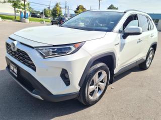 <p>2021 TOYOTA RAV4 HYBRID LIMITED EDITION, ALL WHEEL DRIVE (AWD), LOW KM ONLY 33K!!! FULLY-LOADED! LEATHER INTERIOR, GPS NAVIGATION, BACK-UP CAMERA, 360 CAMERA, EV MODE!!! BLIND SPOT ASSIST, AUTOMATIC, POWER WINDOWS, POWER LOCKS, POWER SEAT, POWER TRUNK, HEATED SEATS, AIR CONDITIONED SEATS, MEMORY SEATS, SAT. XM RADIO, BLUETOOTH, BLUETOOTH AUDIO, AUX, USB, BACK-UP SENSORS, A/C, KEY-LESS ENTRY,<span> PUSH-BUTTON START, </span>ALLOY RIMS, HAS BEEN FULLY SERVICED!!! ONTARIO VEHICLE,<span> ONE OWNER VEHICLE, </span>EXCELLENT CONDITION, FULLY CERTIFIED.</p><p> <br></p><p><span>CALL AT 416-505-3554<span id=jodit-selection_marker_1713321417742_4277257991459469 data-jodit-selection_marker=start style=line-height: 0; display: none;></span></span><br></p><p> <br></p><p>VISIT US AT WWW.RAHMANMOTORS.COM</p><p> <br></p><p>RAHMAN MOTORS</p><p>1000 DUNDAS ST EAST.</p><p>MISSISSAUGA, L4Y2B8</p><p> <br></p><p>**PLEASE CALL IN ADVANCE TO CHECK AVAILABILITY**</p>