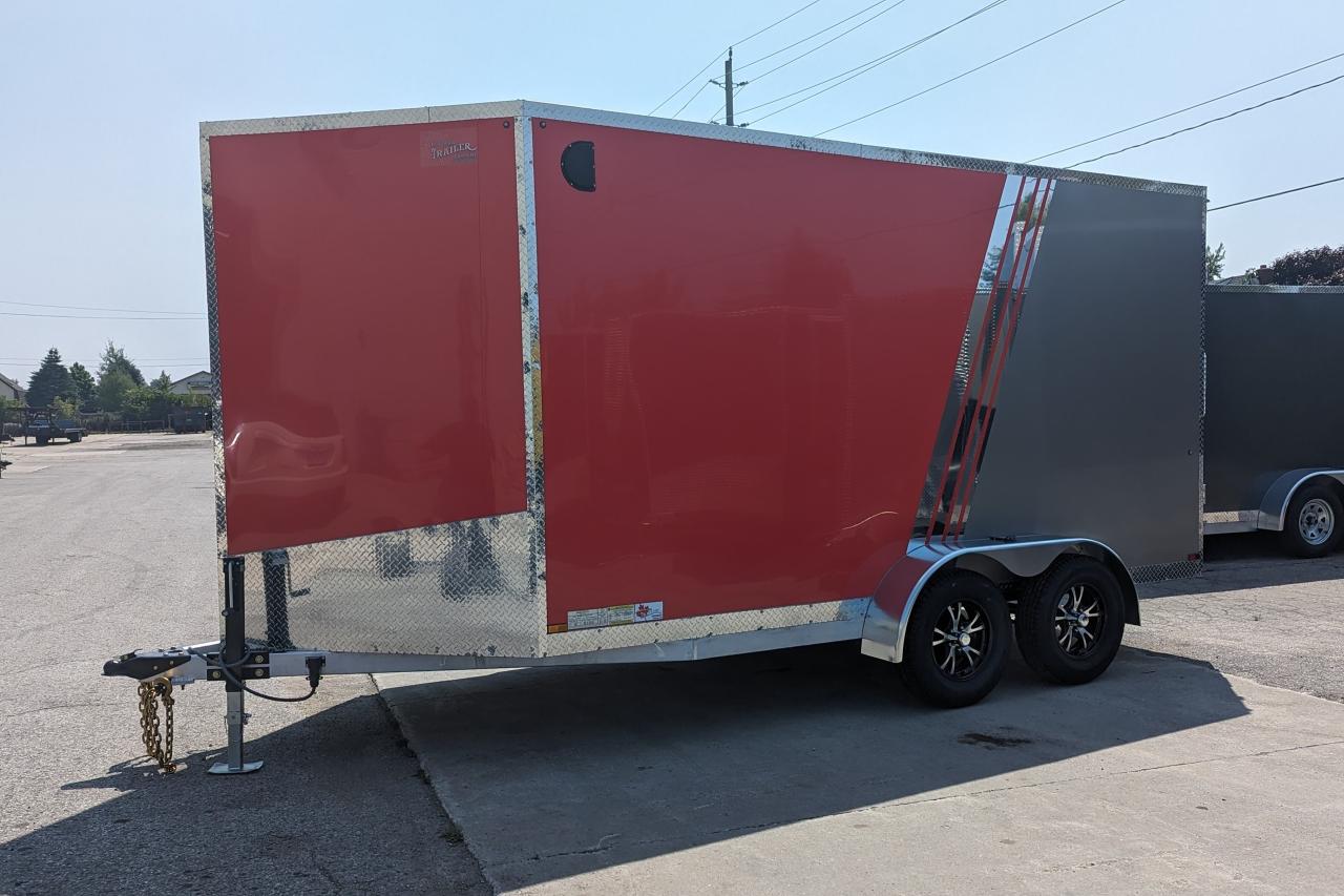 2024 Canadian Trailer Company 7x14 V Nose Cargo Trailer Aluminum Tandem Axle Photo9