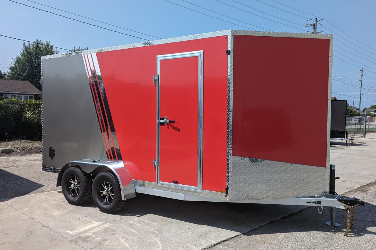 2024 Canadian Trailer Company 7x14 V Nose Cargo Trailer Aluminum Tandem Axle Photo8