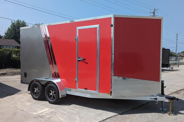 2024 Canadian Trailer Company 7x14 V Nose Cargo Trailer Aluminum Tandem Axle Photo1