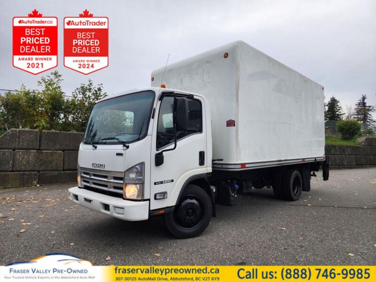 Diesel
Automatic
Local
Mechanical Lift
Wholesale to Public
 
   Thanks for looking. This  2011 Isuzu NQR DSL REG AT is for sale today in Abbotsford. 
 
This  sought after diesel  pickup  has 284,954 kms. Its  nice in colour  . It has a 6 speed automatic transmission and is powered by a  210HP 5.19L 4 Cylinder Engine.  This vehicle has been upgraded with the following features: Diesel Engine. 
 
To apply right now for financing use this link : https://www.fraservalleypreowned.ca/abbotsford-car-loan-application-british-columbia
 
 

| Our Quality Guarantee: We maintain the highest standard of quality that is required for a Pre-Owned Dealership to operate in an Auto Mall. We provide an independent 360-degree inspection report through licensed 3rd Party mechanic shops. Thus, our customers can rest assured each vehicle will be a reliable, and responsible purchase.  |  Purchase Disclaimer: Your selected vehicle may have a differing finance and cash prices. When viewing our vehicles on third party  marketplaces, please click over to our website to verify the correct price for the vehicle. The Sale Price on third party websites will always reflect the Finance Price of our vehicles. If you are making a Cash Purchase, please refer to our website for the Cash Price of the vehicle.  | All prices are subject to and do not include, a $995 Finance Fee, and a $995 Document Fee.   These fees as well as taxes, are included in all listed listed payment quotes. Please speak with Dealer for full details and exact numbers.  o~o