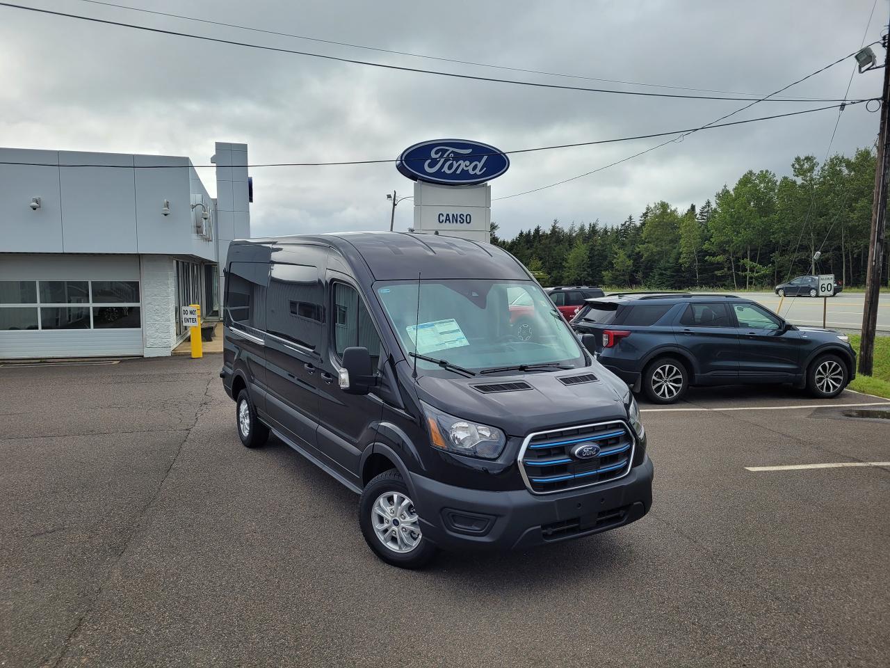 Image - 2023 Ford E-Transit Cargo Van T-350 148" MED RF 9500 GVWR RWD