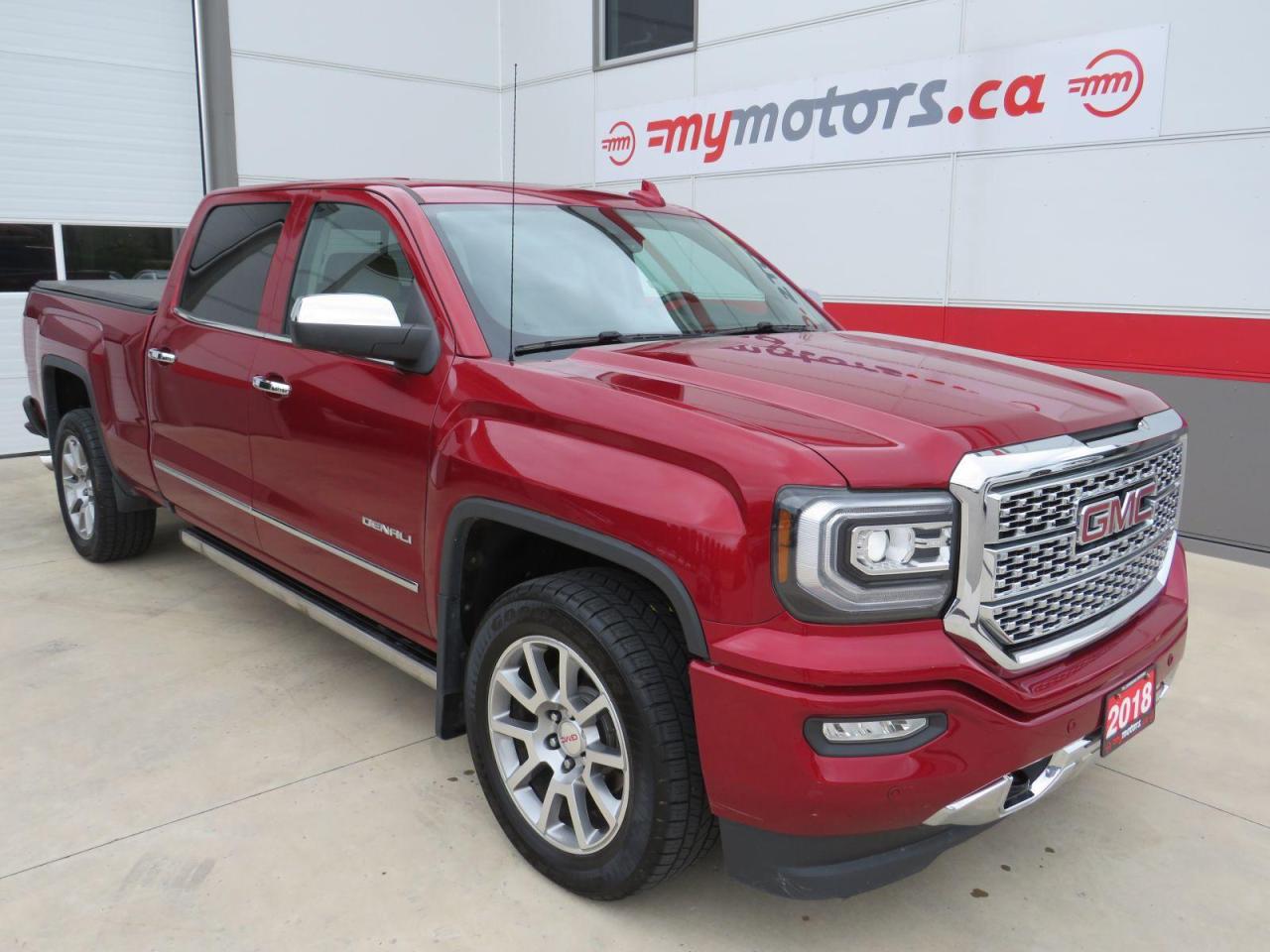Used 2018 GMC Sierra 1500 Denali ( **LESS THAN 25,000KMS** 4X4**ALLOY WHEELS** FOG LIGHTS**LEATHER SEATS** POWER DRIVERS/PASSENGER SEAT**SUNROOF**TONNEAU COVER** BEDLINER**BOSE SPEAKER SYSTEM**MEMORY DRIVERS SEAT** POWER STEP SIDES**AUTO HEADLIGHTS**PRE-COLLISION WARNING SYSTEM** for sale in Tillsonburg, ON
