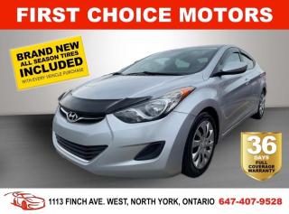 Welcome to First Choice Motors, the largest car dealership in Toronto of pre-owned cars, SUVs, and vans priced between $5000-$15,000. With an impressive inventory of over 300 vehicles in stock, we are dedicated to providing our customers with a vast selection of affordable and reliable options. <br><br>Were thrilled to offer a used 2013 Hyundai Elantra GL, silver color with 143,000km (STK#6433) This vehicle was $9490 NOW ON SALE FOR $7990. It is equipped with the following features:<br>- Manual Transmission<br>- Heated seats<br>- Bluetooth<br>- Power windows<br>- Power locks<br>- Power mirrors<br>- Air Conditioning<br><br>At First Choice Motors, we believe in providing quality vehicles that our customers can depend on. All our vehicles come with a 36-day FULL COVERAGE warranty. We also offer additional warranty options up to 5 years for our customers who want extra peace of mind.<br><br>Furthermore, all our vehicles are sold fully certified with brand new brakes rotors and pads, a fresh oil change, and brand new set of all-season tires installed & balanced. You can be confident that this car is in excellent condition and ready to hit the road.<br><br>At First Choice Motors, we believe that everyone deserves a chance to own a reliable and affordable vehicle. Thats why we offer financing options with low interest rates starting at 7.9% O.A.C. Were proud to approve all customers, including those with bad credit, no credit, students, and even 9 socials. Our finance team is dedicated to finding the best financing option for you and making the car buying process as smooth and stress-free as possible.<br><br>Our dealership is open 7 days a week to provide you with the best customer service possible. We carry the largest selection of used vehicles for sale under $9990 in all of Ontario. We stock over 300 cars, mostly Hyundai, Chevrolet, Mazda, Honda, Volkswagen, Toyota, Ford, Dodge, Kia, Mitsubishi, Acura, Lexus, and more. With our ongoing sale, you can find your dream car at a price you can afford. Come visit us today and experience why we are the best choice for your next used car purchase!<br><br>All prices exclude a $10 OMVIC fee, license plates & registration  and ONTARIO HST (13%)