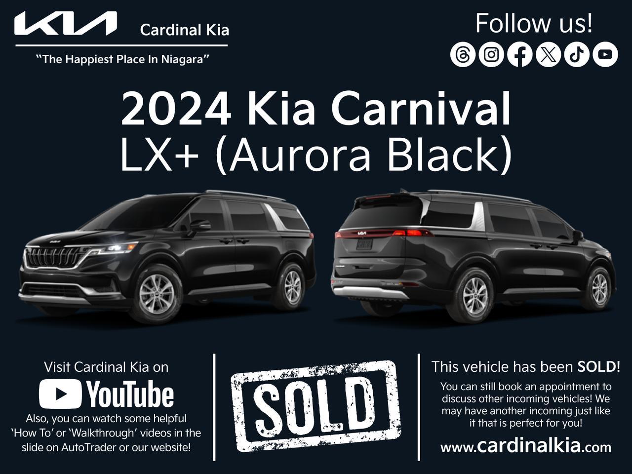 New 2024 Kia Carnival LX+ for Sale in Niagara Falls, Ontario Carpages.ca