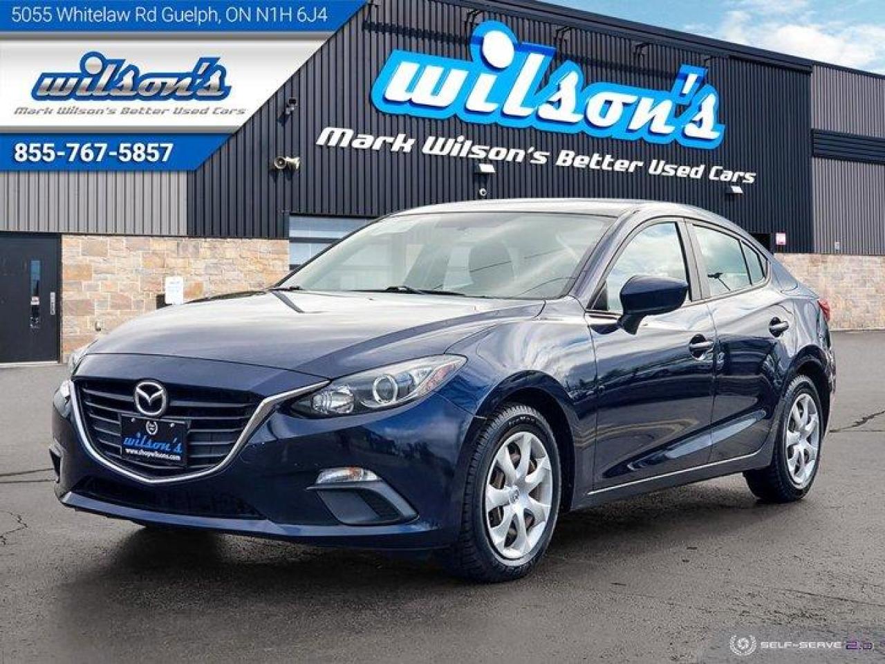 Used 2015 Mazda MAZDA3 GX Auto, Air Conditioning, Bluetooth, Power Group, Keyless Entry, New Tires & New Brakes ! for sale in Guelph, ON